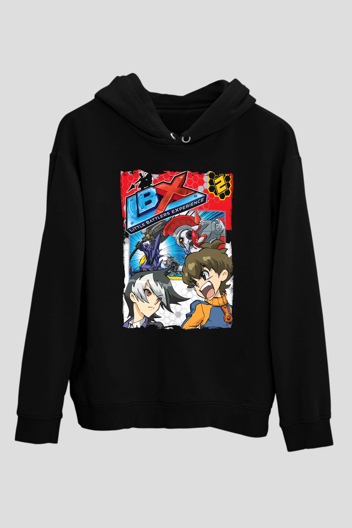 Little Battlers Experience Siyah Unisex Hoodie