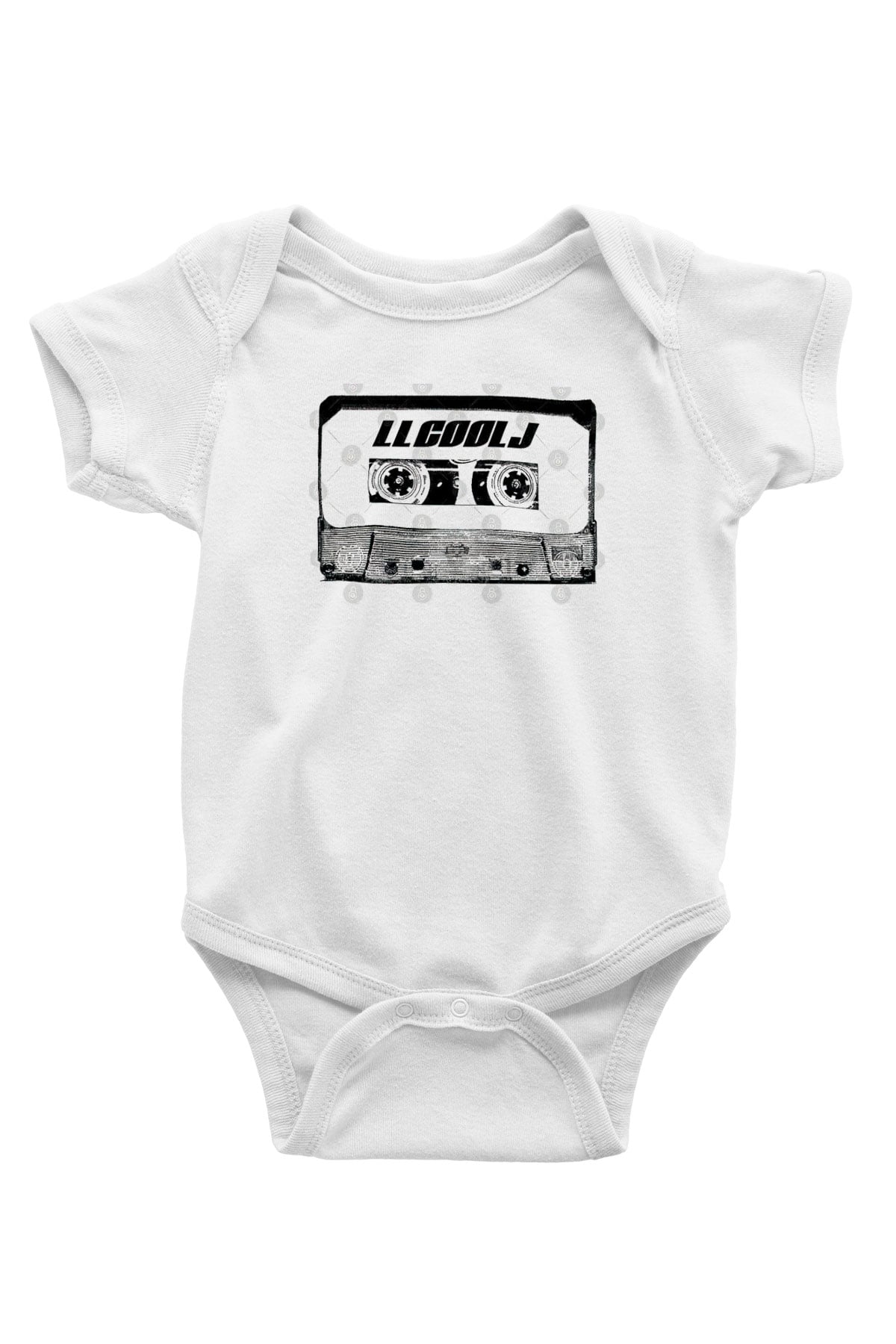 LL Cool J Baskılı Beyaz Unisex Bebek Body - Zıbın