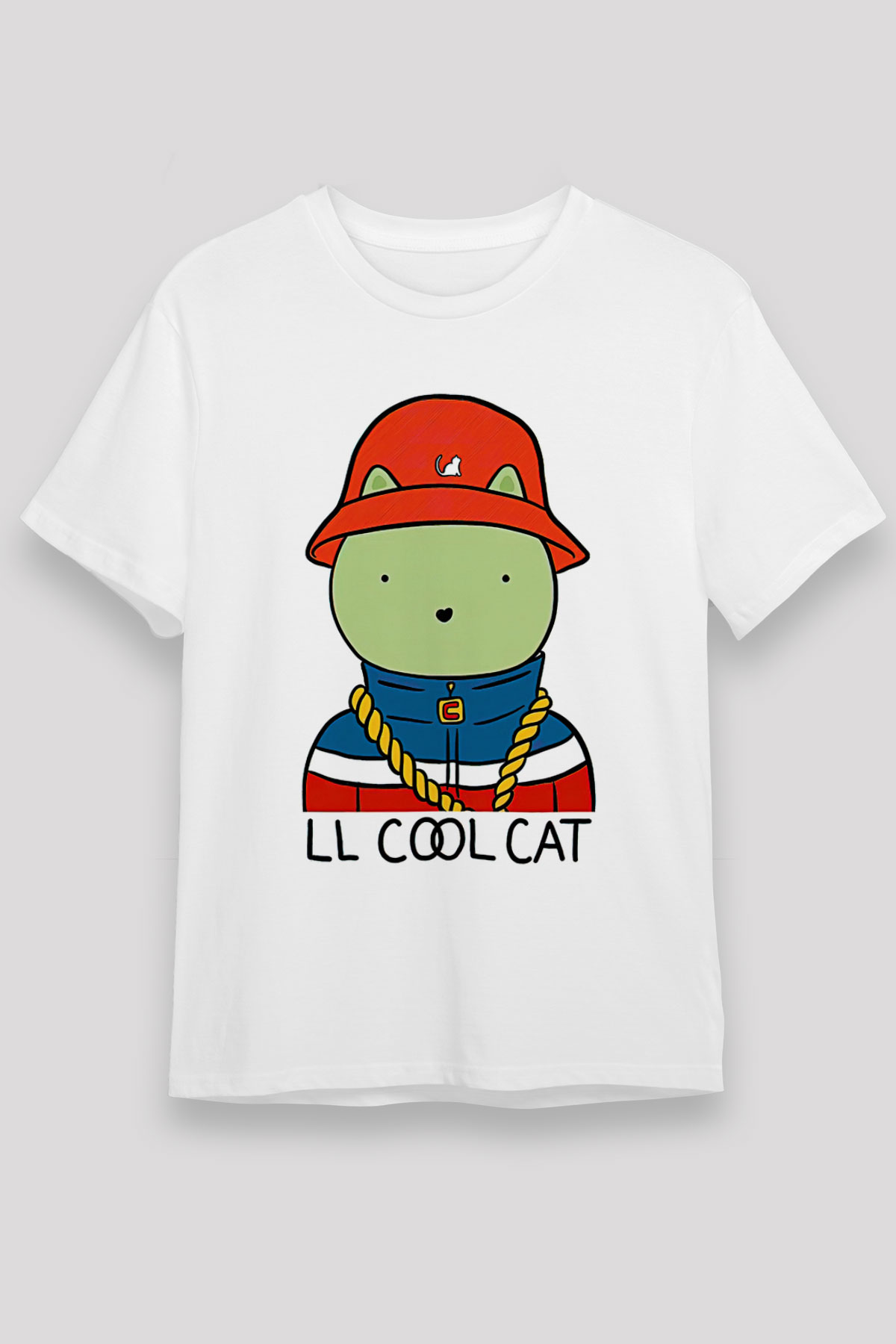 LL Cool J Baskılı Unisex Beyaz Tişört - Tshirt