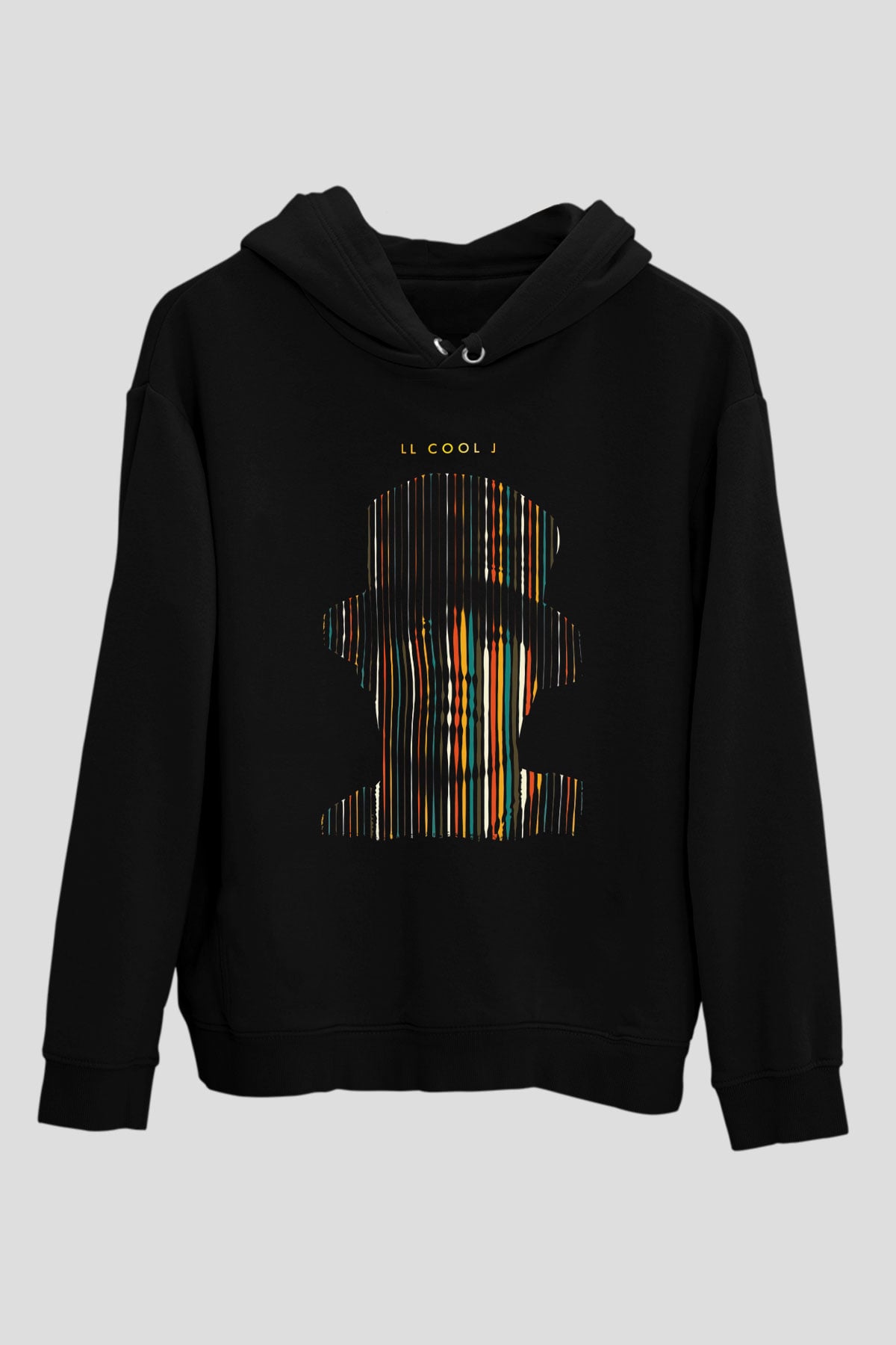 LL Cool J Siyah Unisex Kapüşonlu Sweatshirt