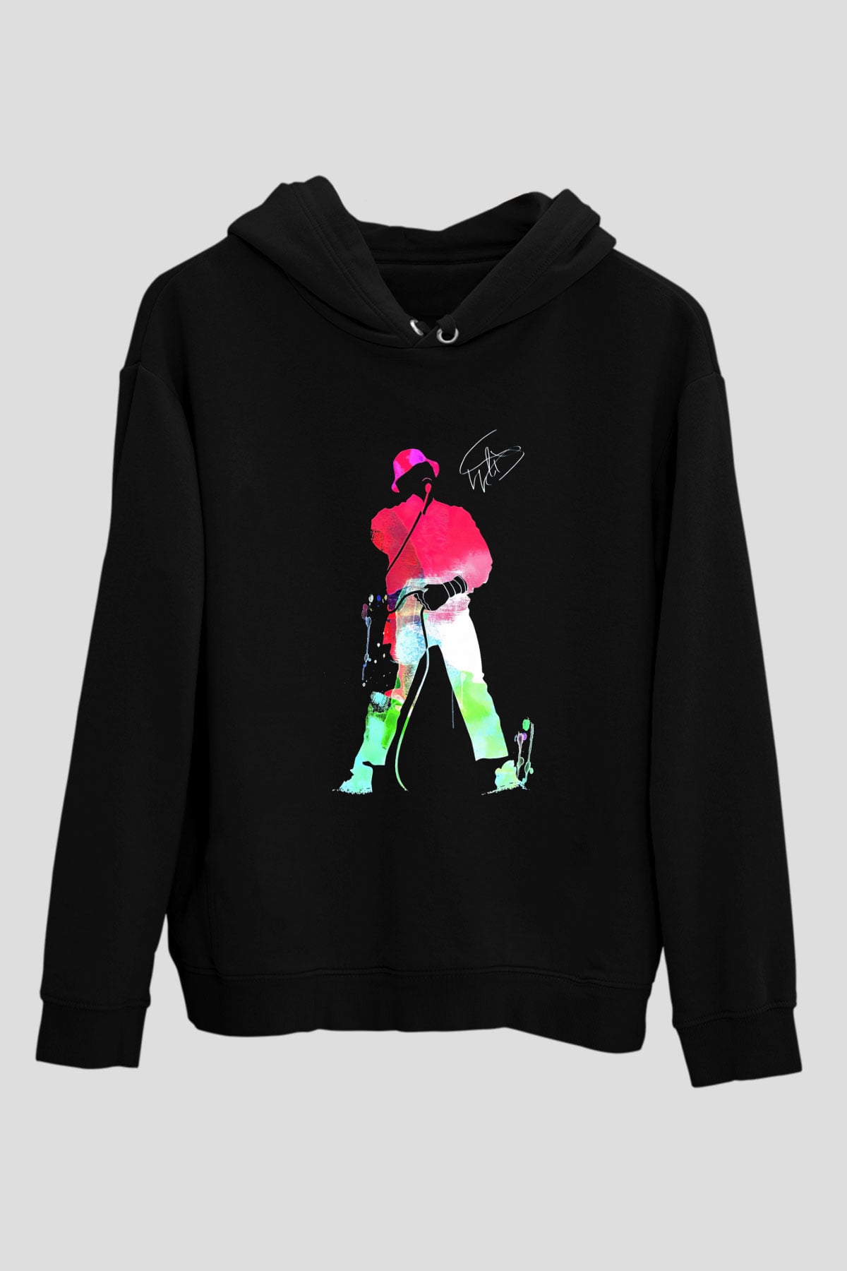 LL Cool J Siyah Unisex Kapüşonlu Sweatshirt
