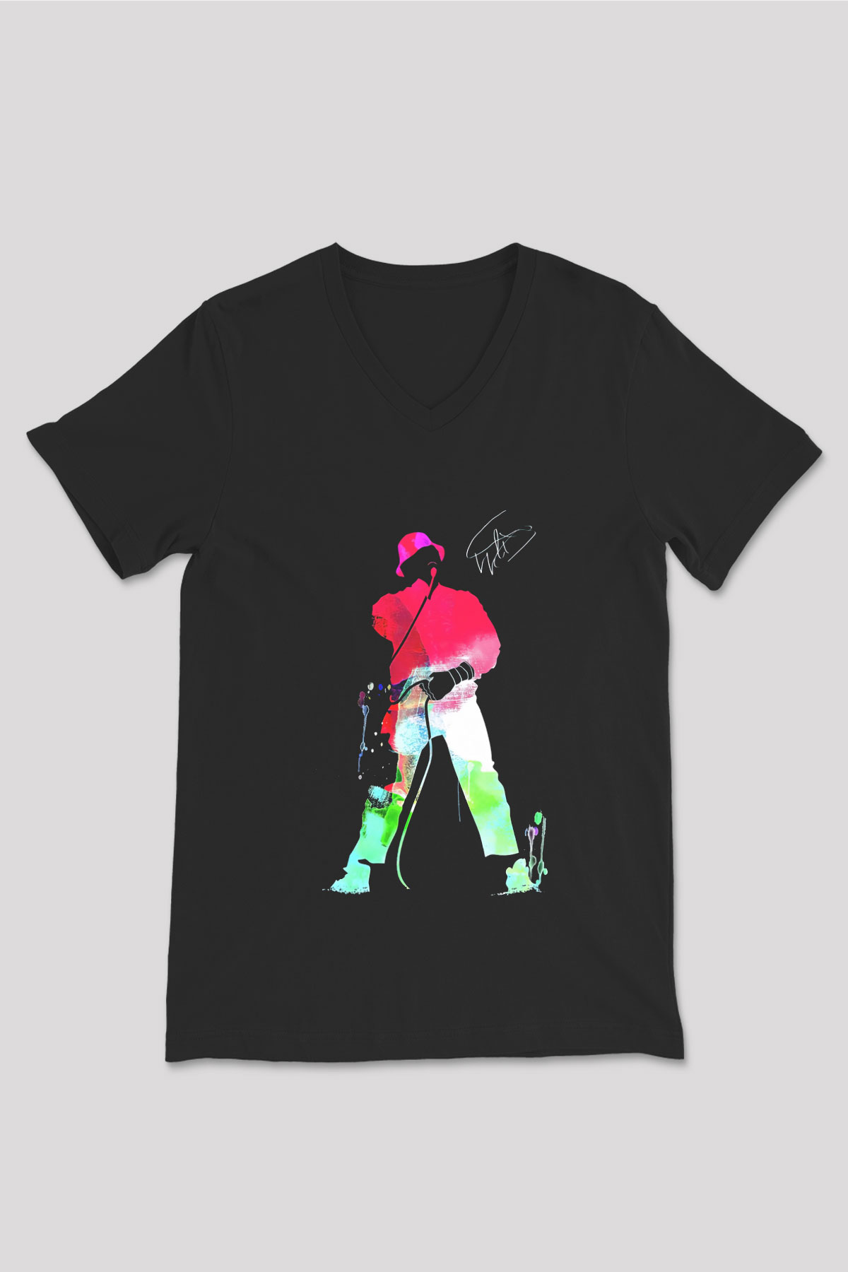 LL Cool J Siyah Unisex V Yaka Tişört
