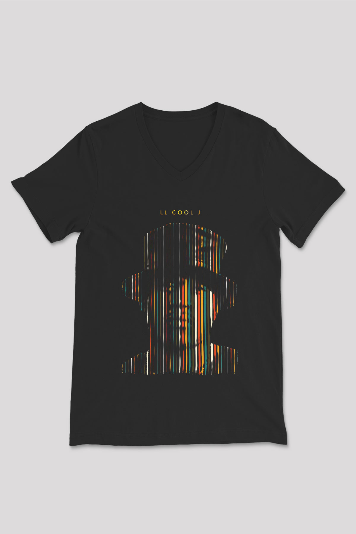 LL Cool J Siyah Unisex V Yaka Tişört