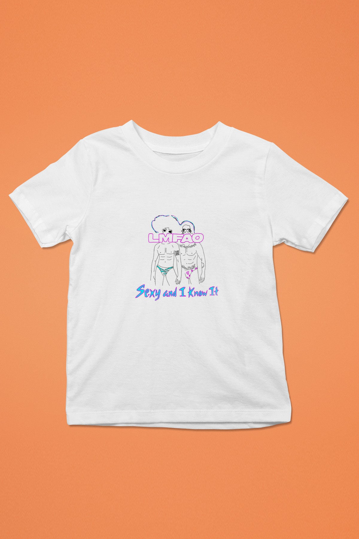 LMFAO Baskılı Unisex Beyaz Çocuk Tişört