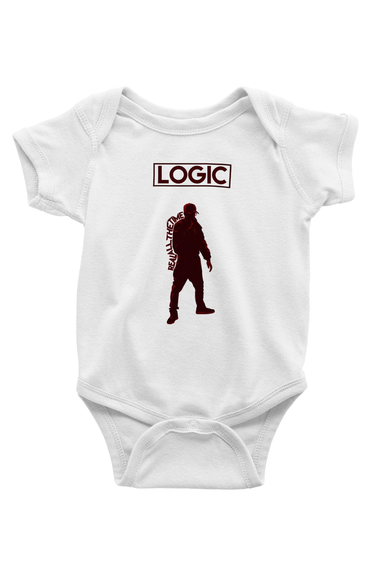 Logic Baskılı Beyaz Unisex Bebek Body - Zıbın