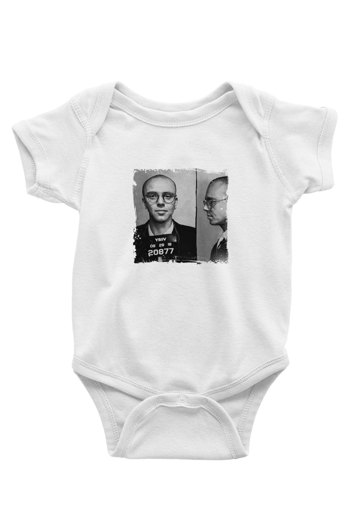 Logic Baskılı Unisex Beyaz Bebek Body - Zıbın