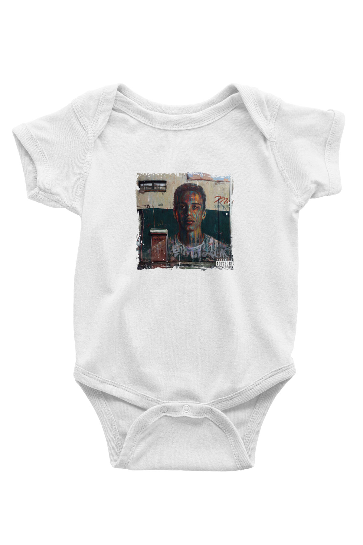Logic Baskılı Unisex Beyaz Bebek Body - Zıbın