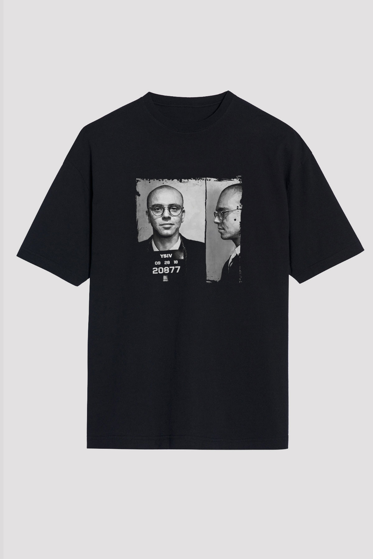 Logic Baskılı Unisex Oversize Siyah Tişört