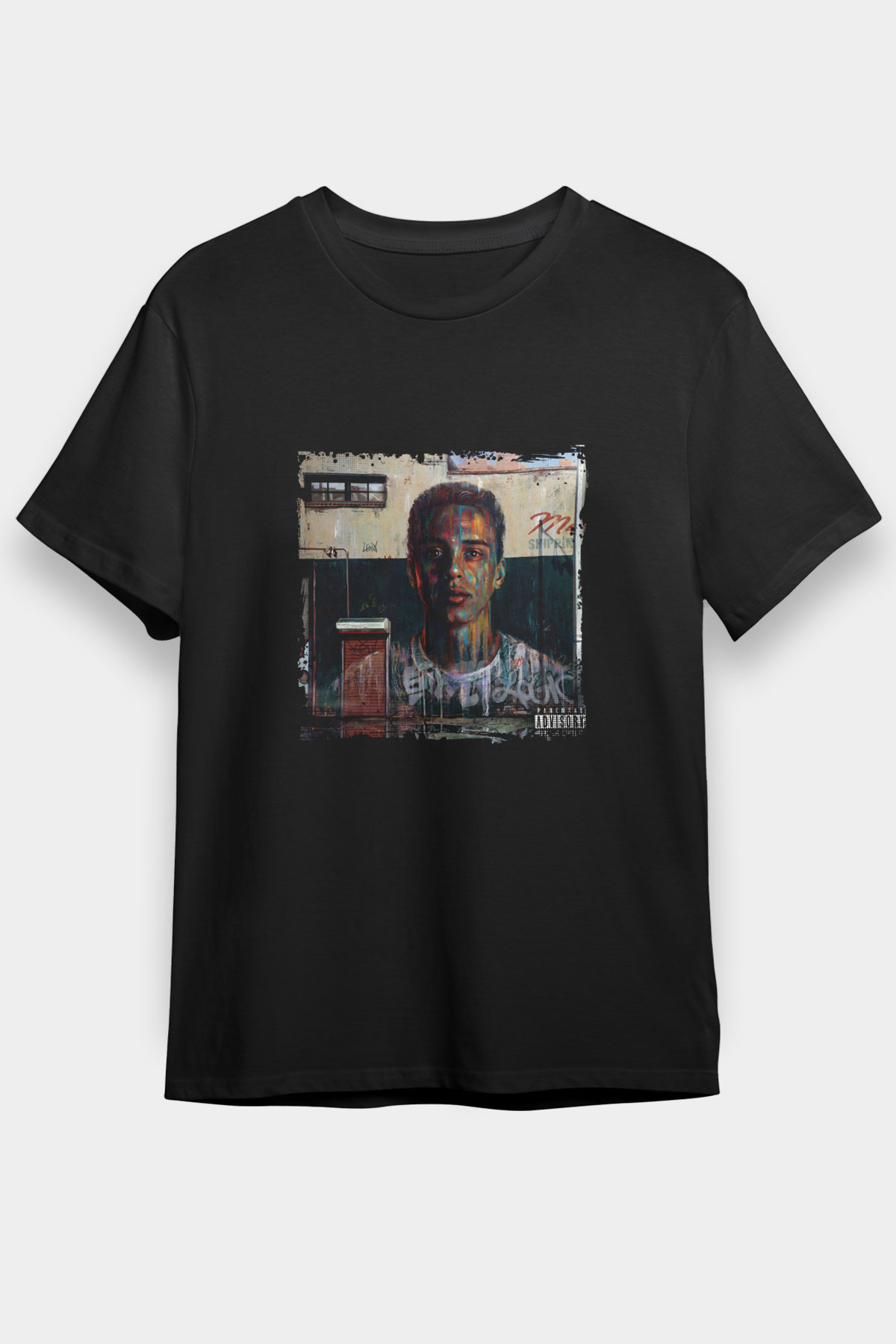 Logic Baskılı Unisex Siyah Tişört