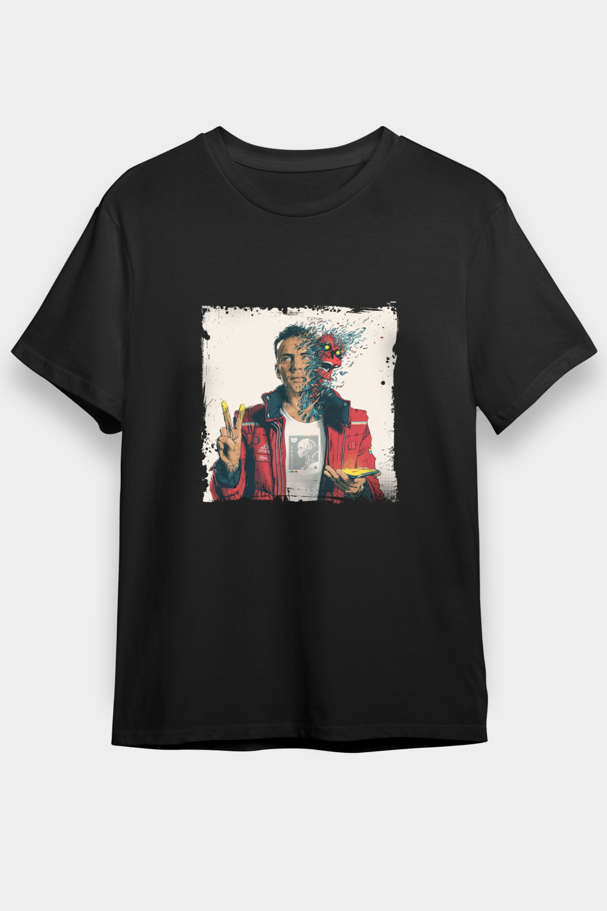 Logic Baskılı Unisex Siyah Tişört