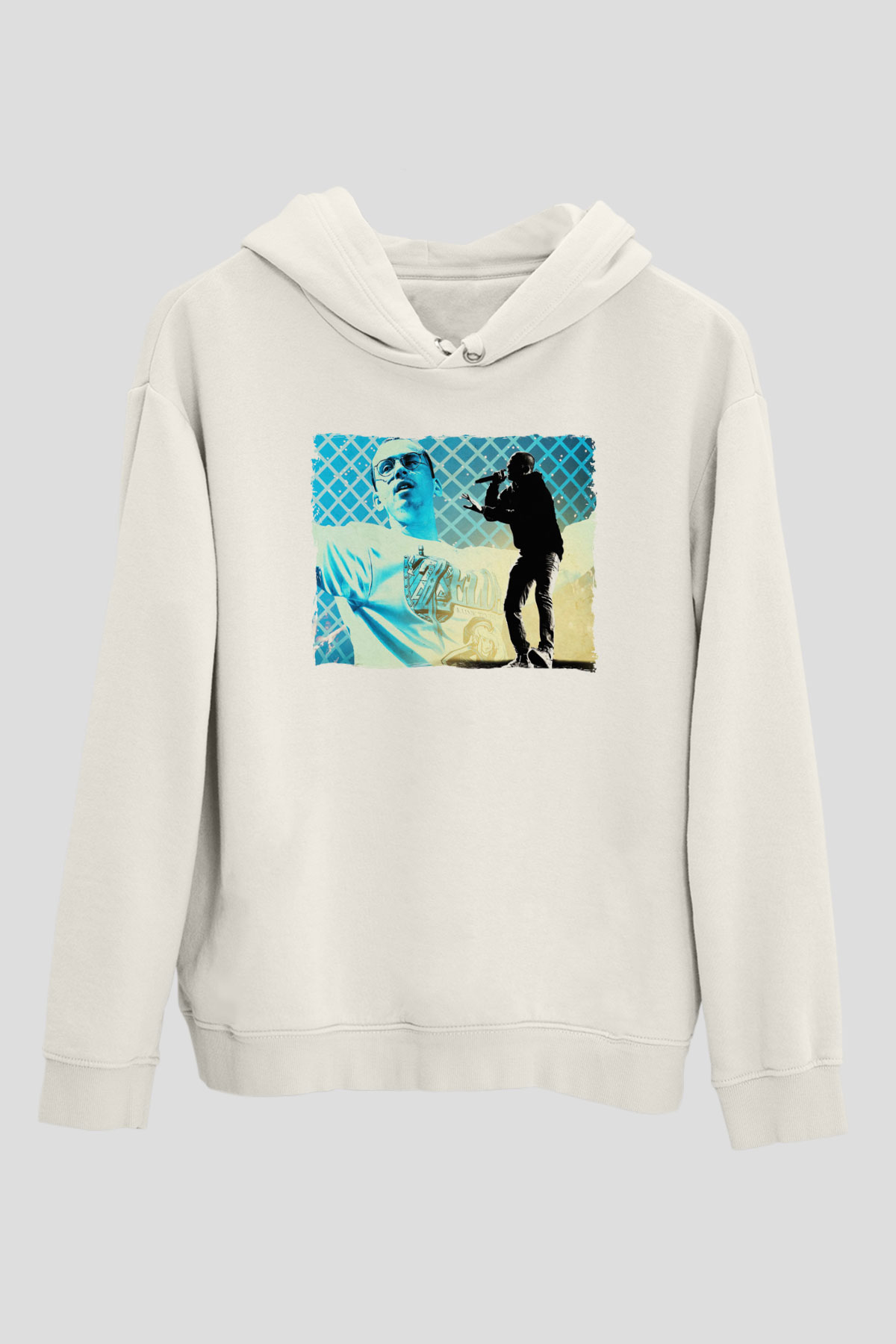 Logic Beyaz Unisex Kapüşonlu Sweatshirt