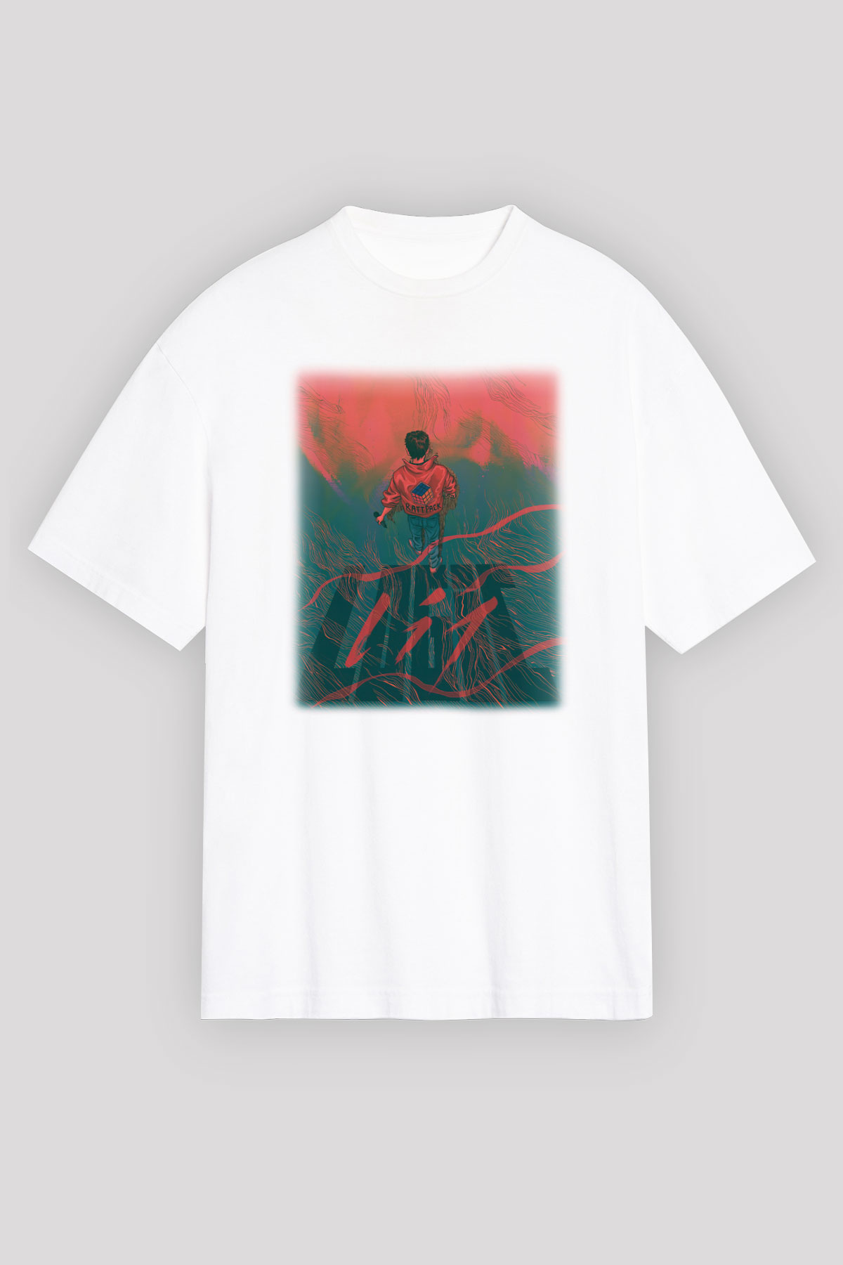 Logic Beyaz Unisex Oversize Tişört T-Shirt