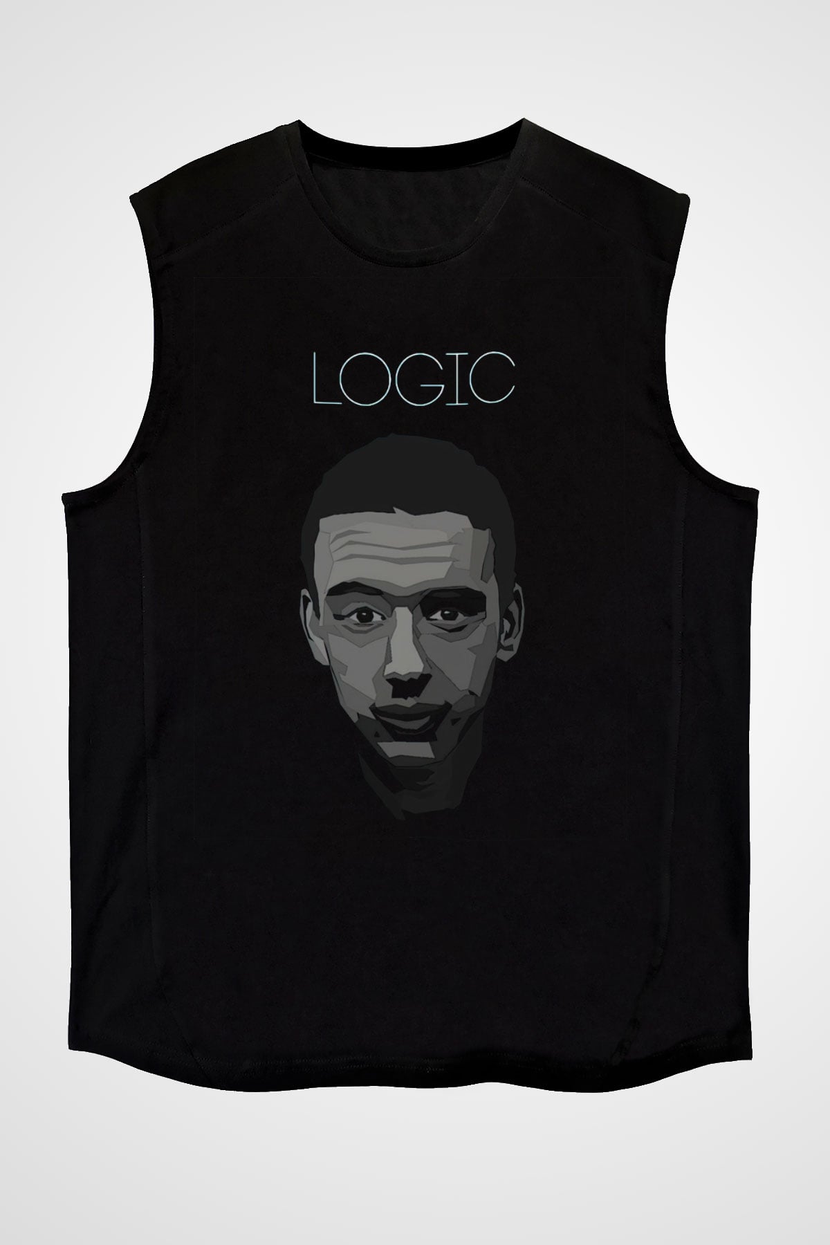 Logic Siyah Unisex Kolsuz Tişört