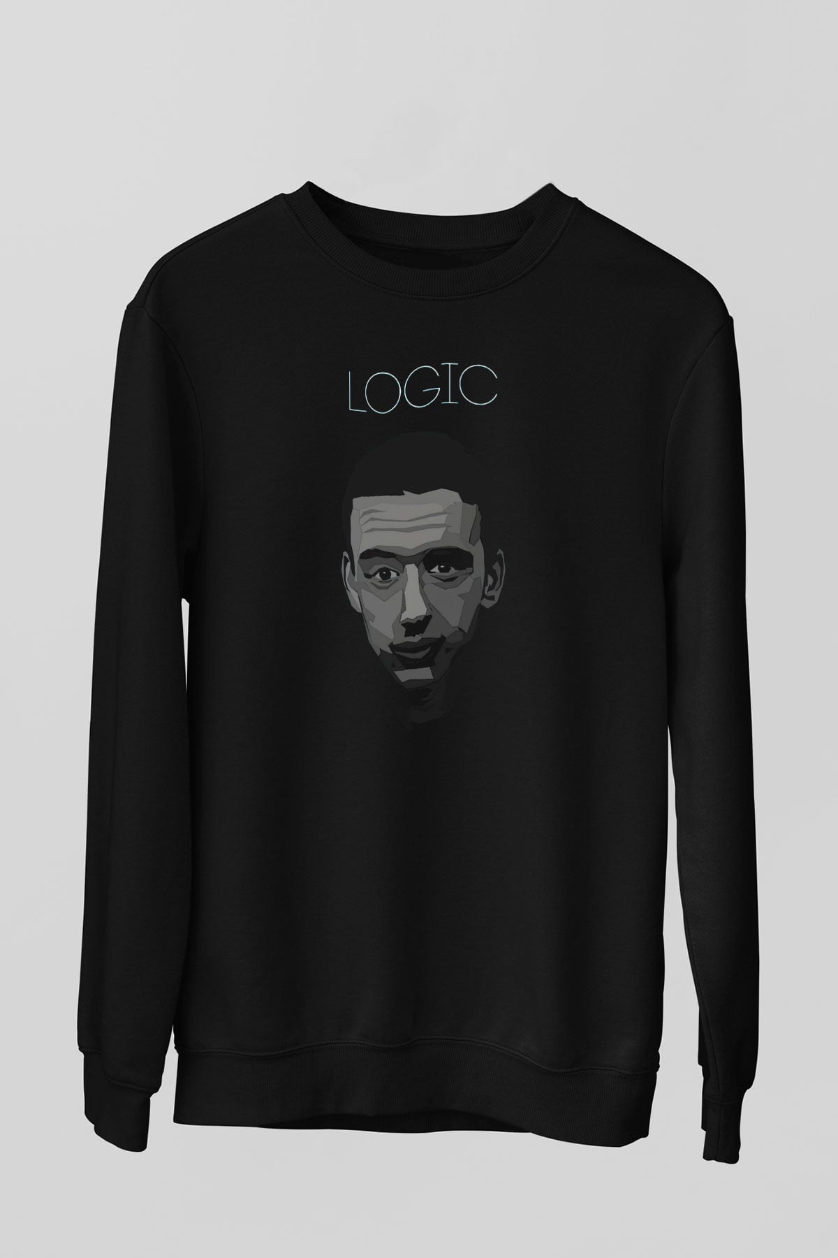 Logic Siyah Unisex Sweatshirt