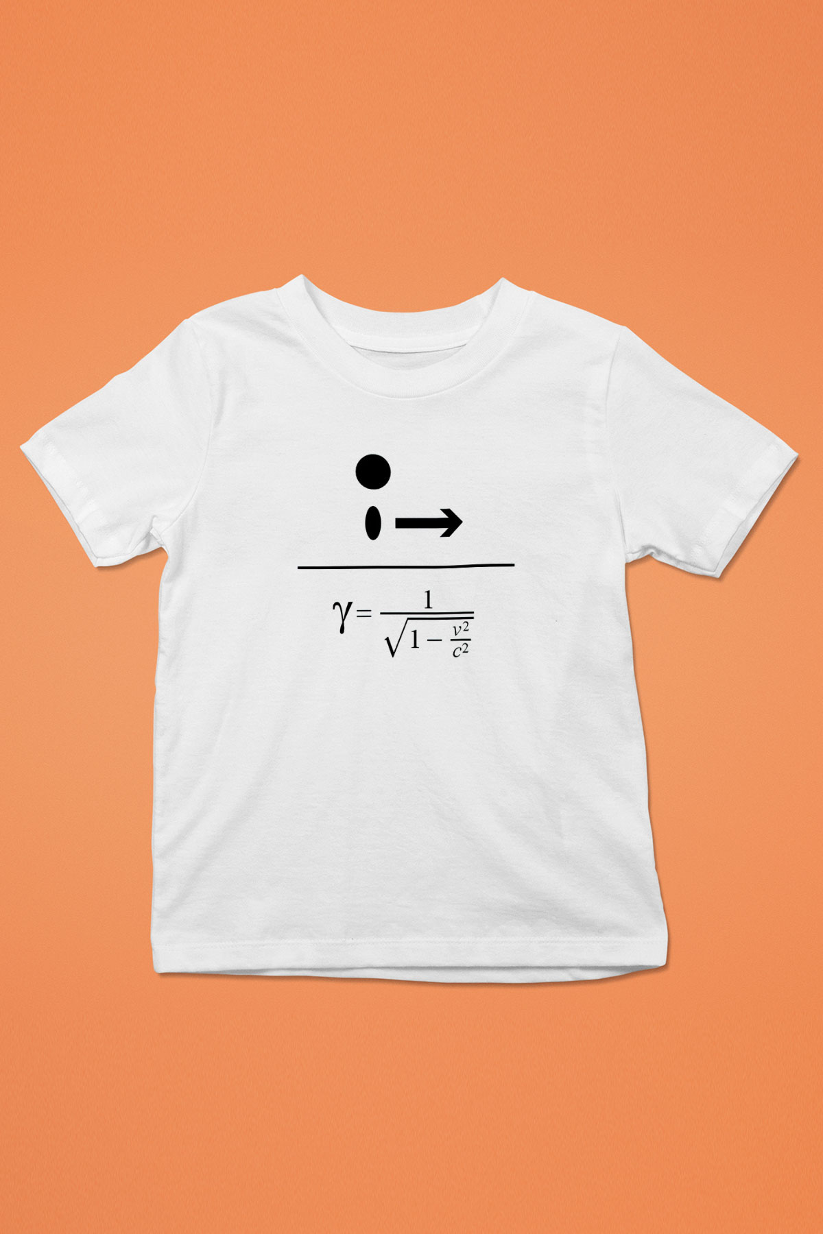 Lorentz Faktörü Baskılı Unisex Beyaz Çocuk Tişörtü - Tshirt