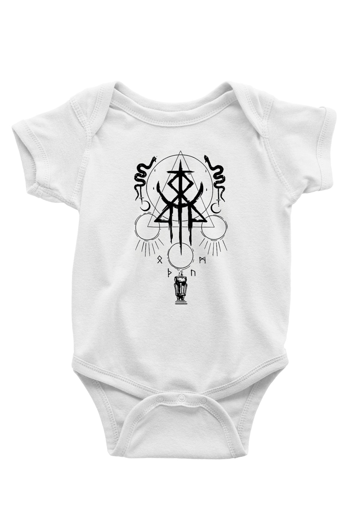 Lorna Shore Baskılı Beyaz Unisex Bebek Body - Zıbın