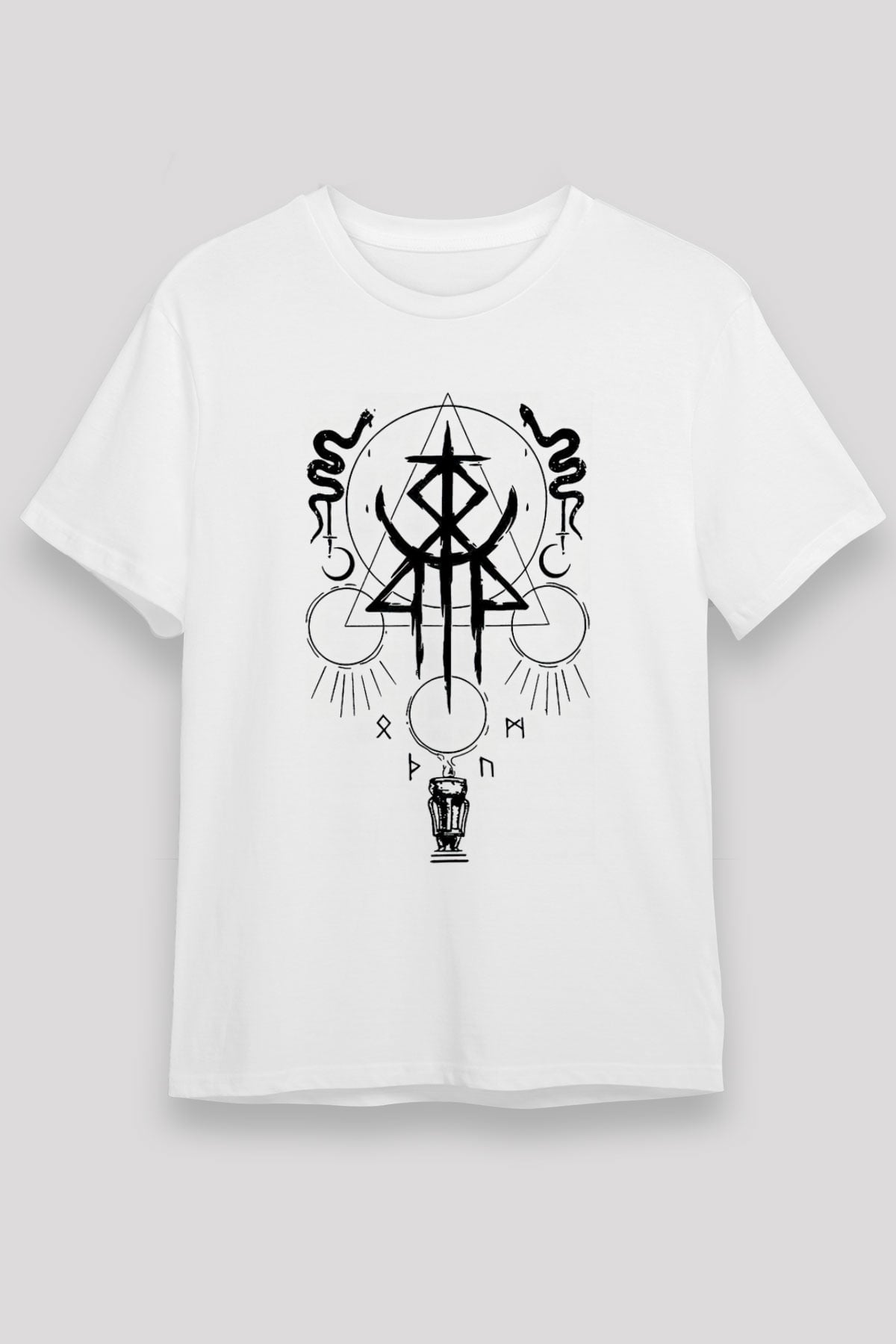 Lorna Shore Baskılı Unisex Beyaz Tişört - Tshirt