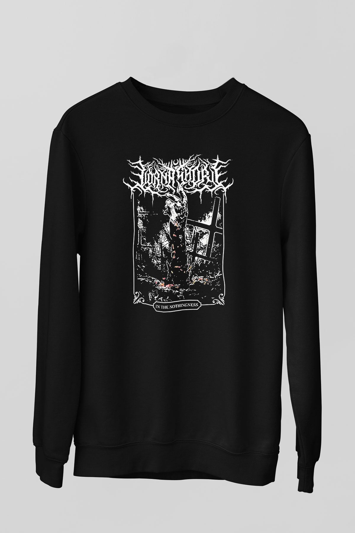 Lorna Shore Baskılı Unisex Siyah Sweatshirt