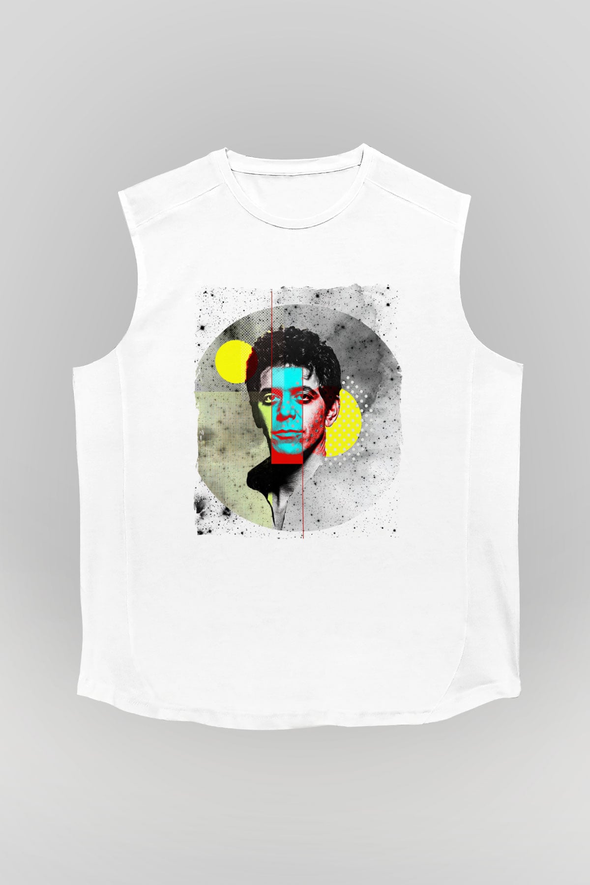 Lou Reed Beyaz Unisex Kolsuz Tişört