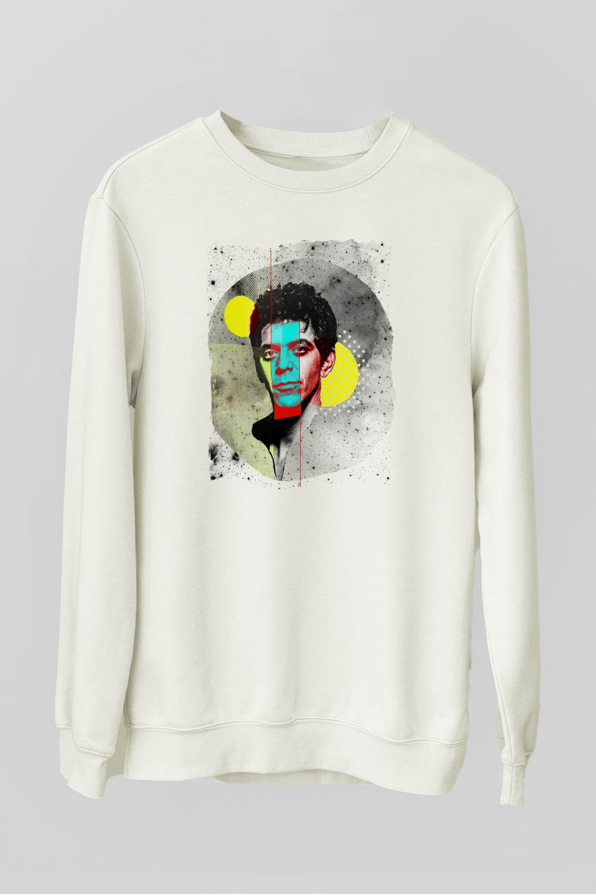 Lou Reed Beyaz Unisex Sweatshirt