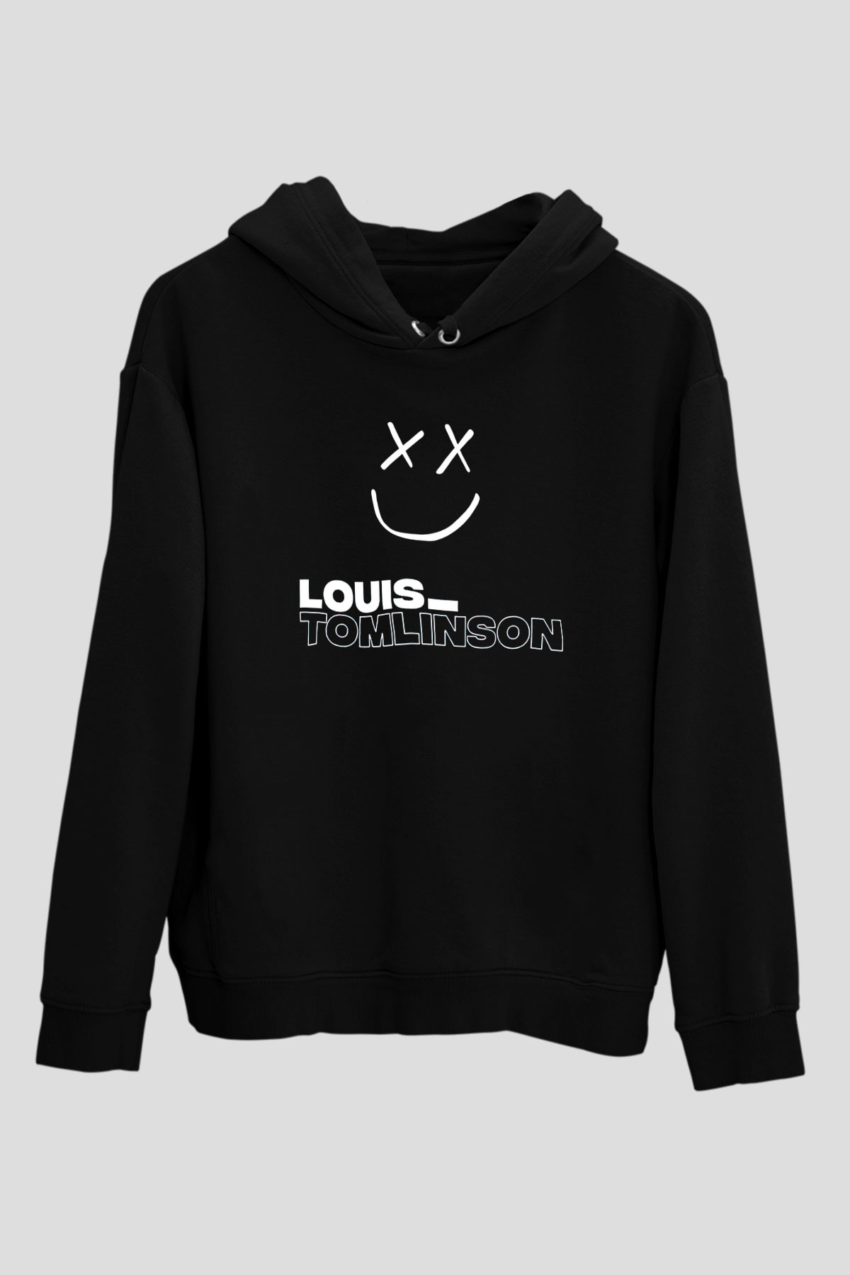 Louis Tomlinson Baskılı Unisex Siyah Hoodie