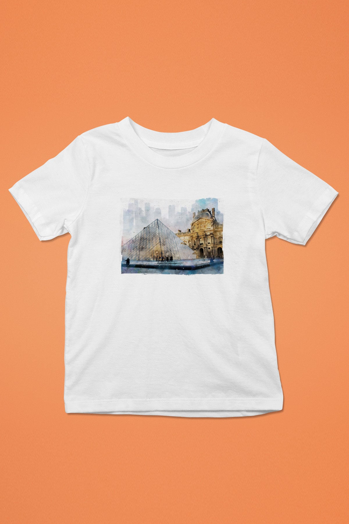 Louvre Müzesi Beyaz Unisex Çocuk Tişört
