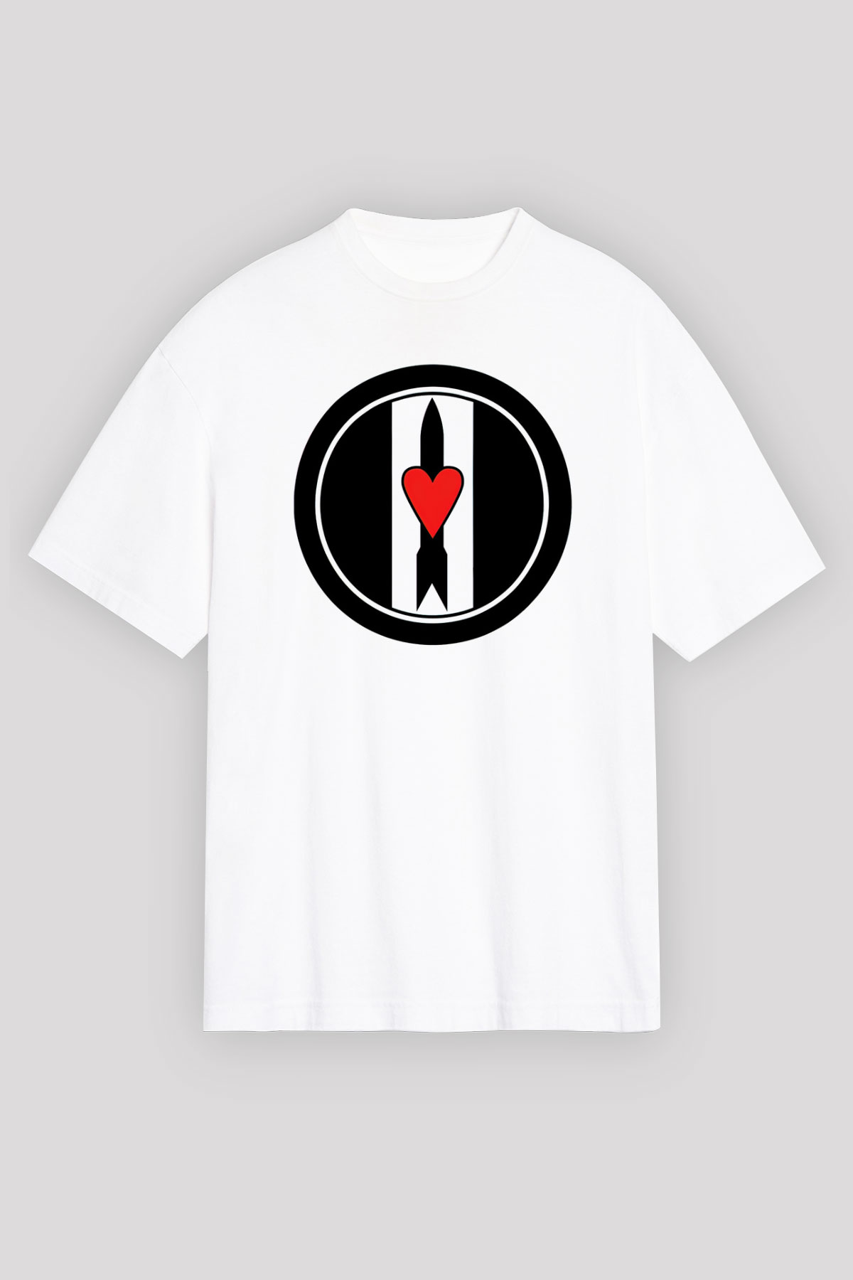 Love and Rockets Beyaz Unisex Oversize Tişört T-Shirt