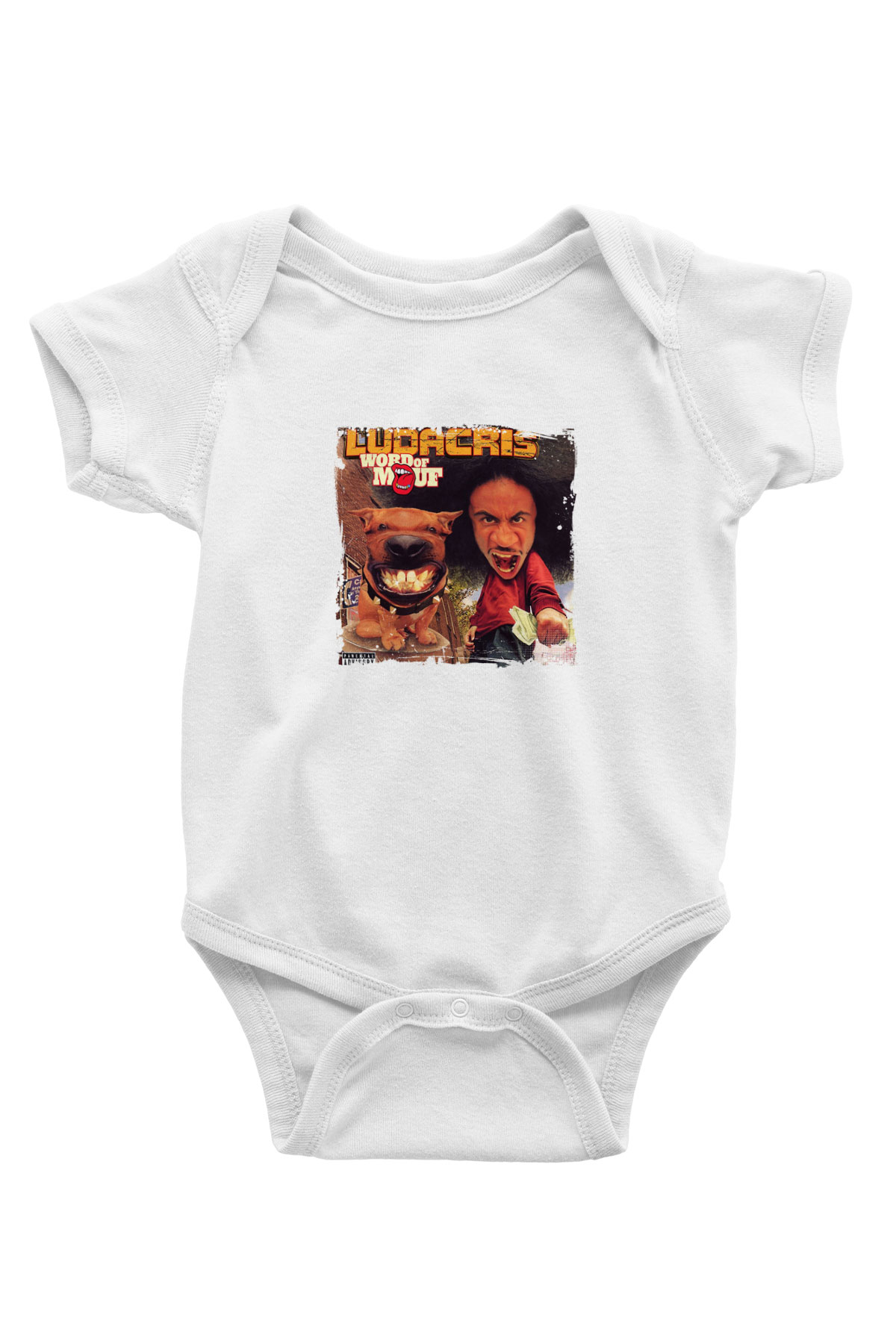 Ludacris Baskılı Unisex Beyaz Bebek Body - Zıbın