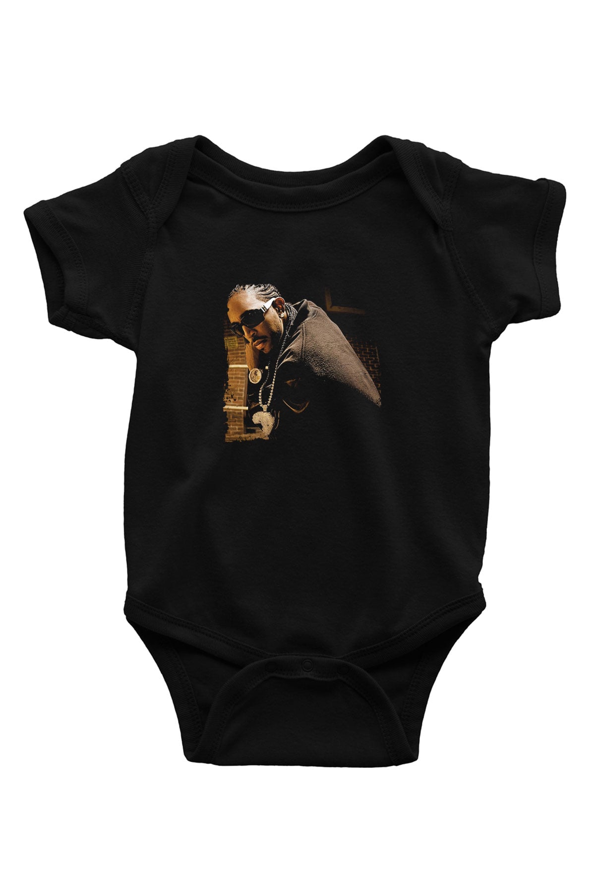 Ludacris Baskılı Unisex Siyah Bebek Body - Zıbın