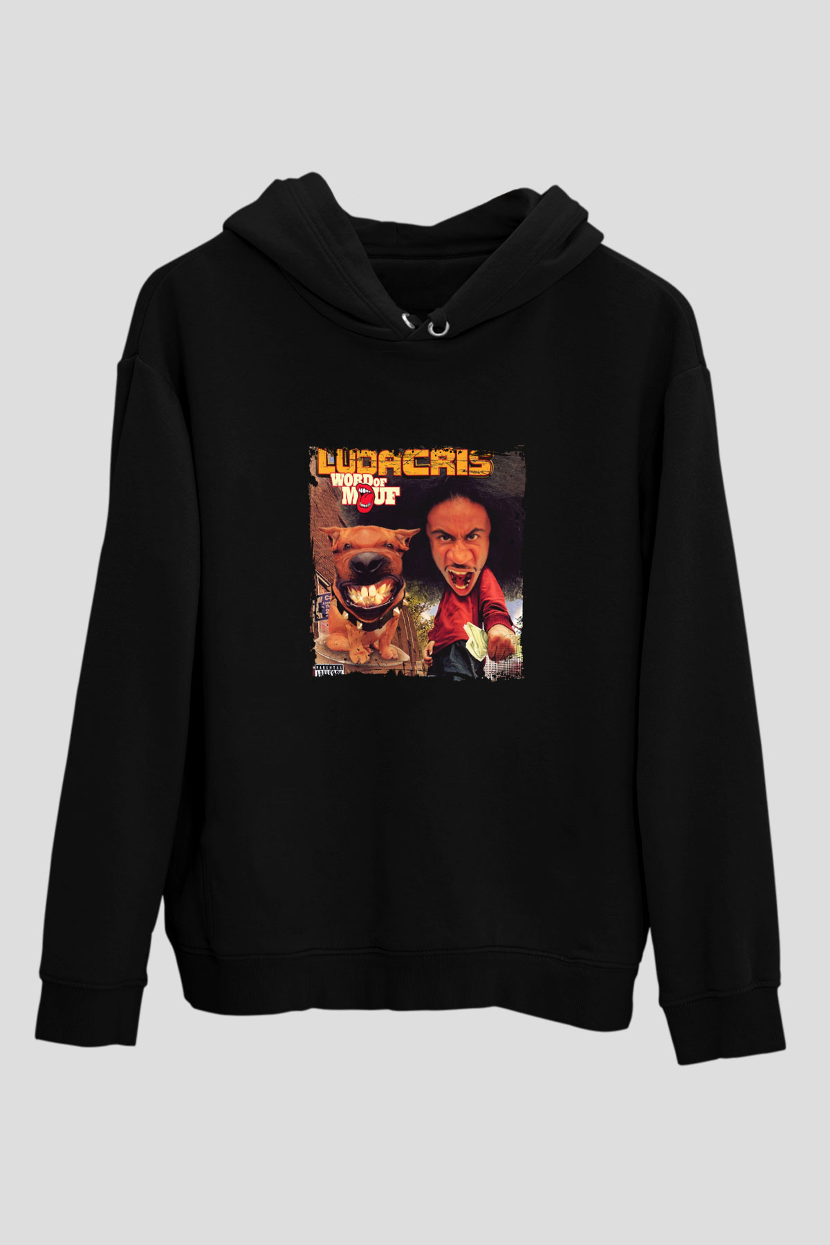 Ludacris Baskılı Unisex Siyah Hoodie