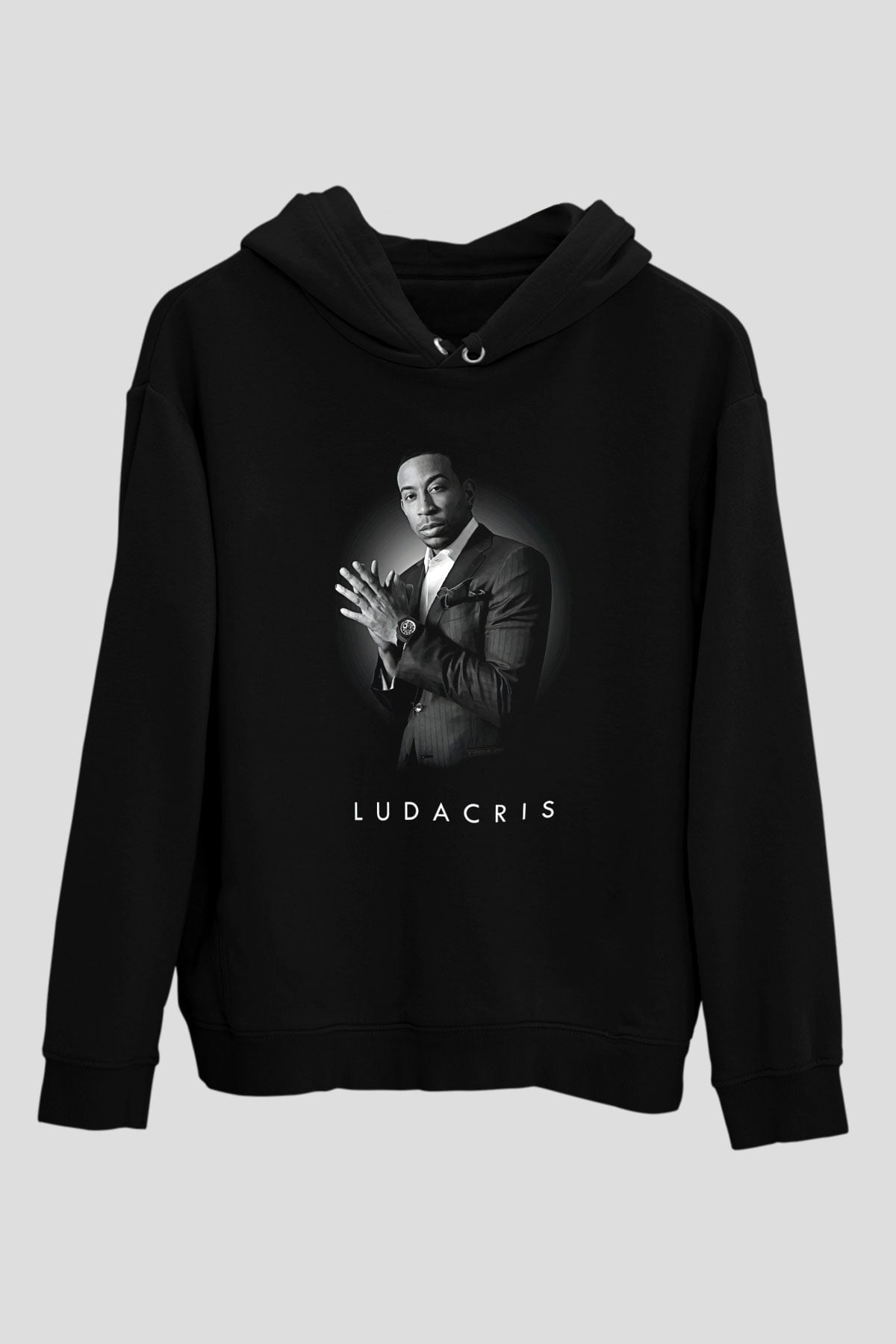 Ludacris Baskılı Unisex Siyah Hoodie