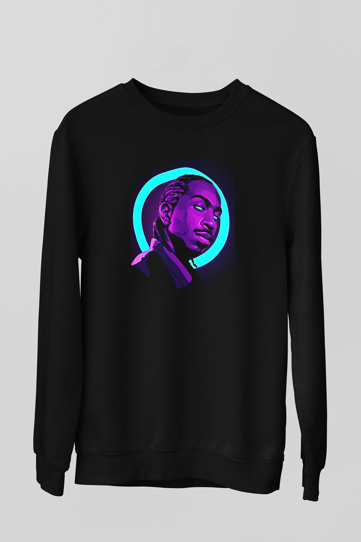 Ludacris Baskılı Unisex Siyah Sweatshirt