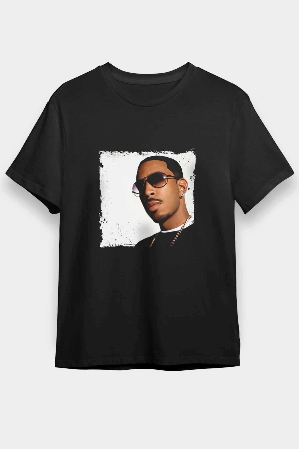 Ludacris Baskılı Unisex Siyah Tişört