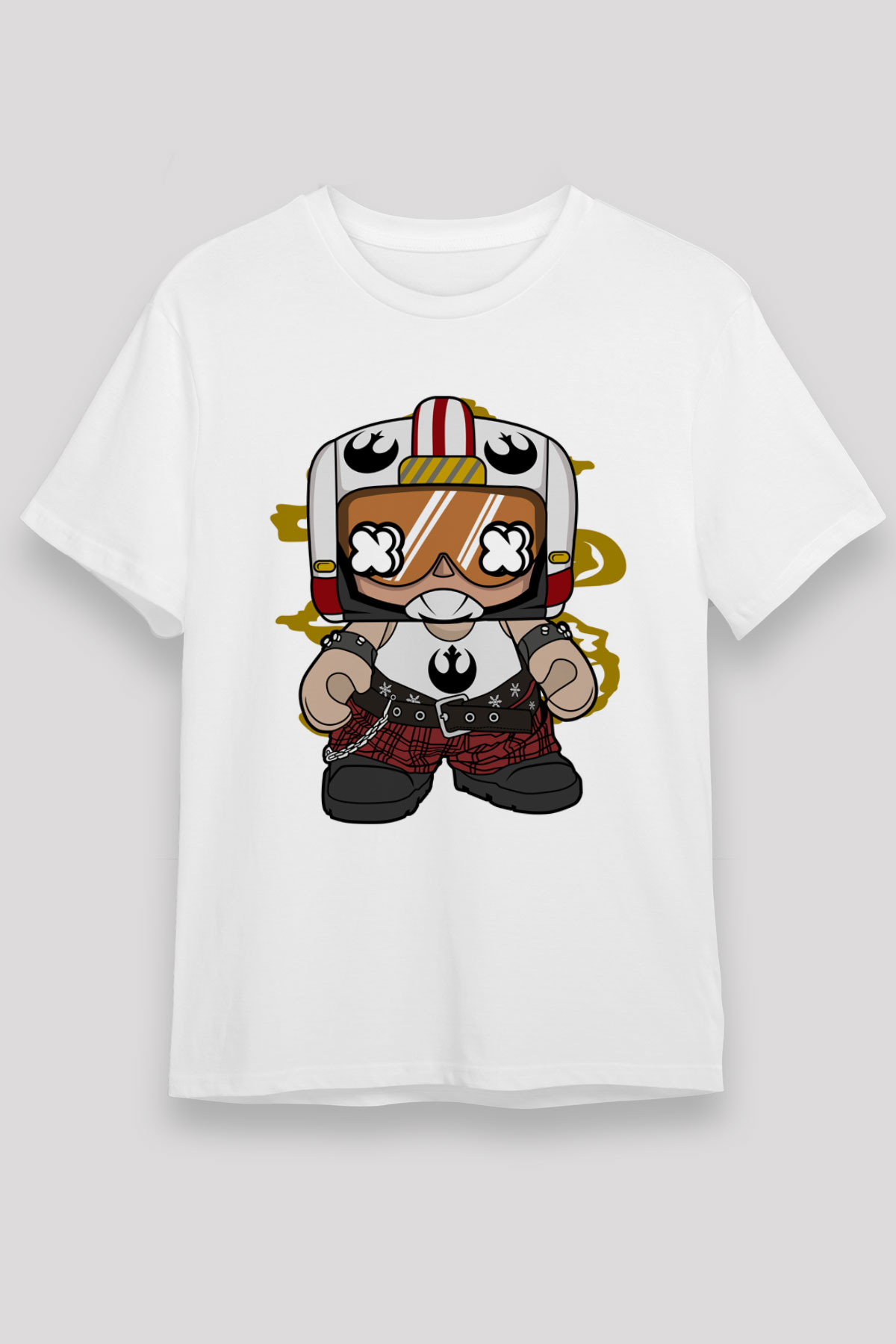 Luke Skypunk Baskılı Beyaz Unisex Tişört