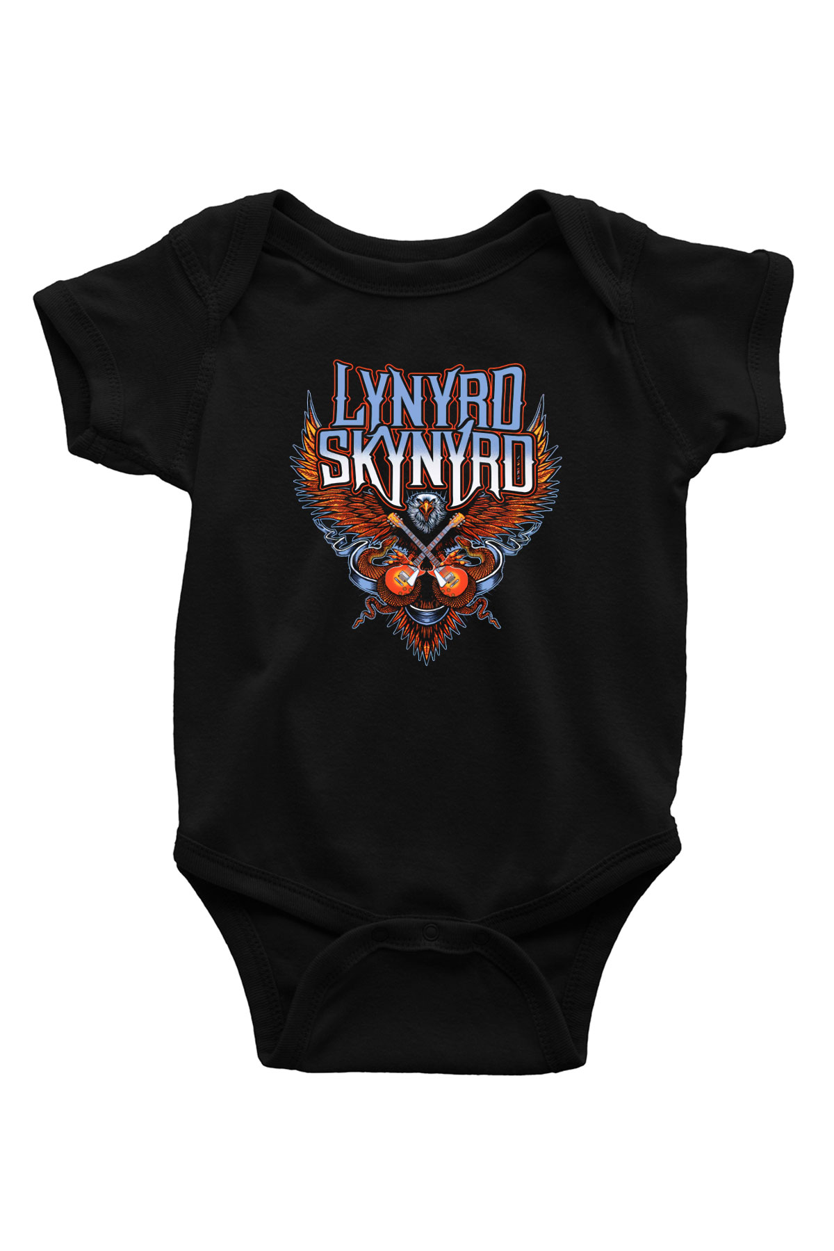 Lynyrd Skynyrd Baskılı Siyah Bebek Body - Zıbın