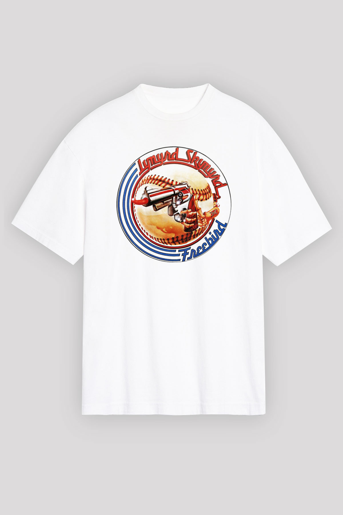 Lynyrd Skynyrd Beyaz Unisex Oversize Tişört T-Shirt