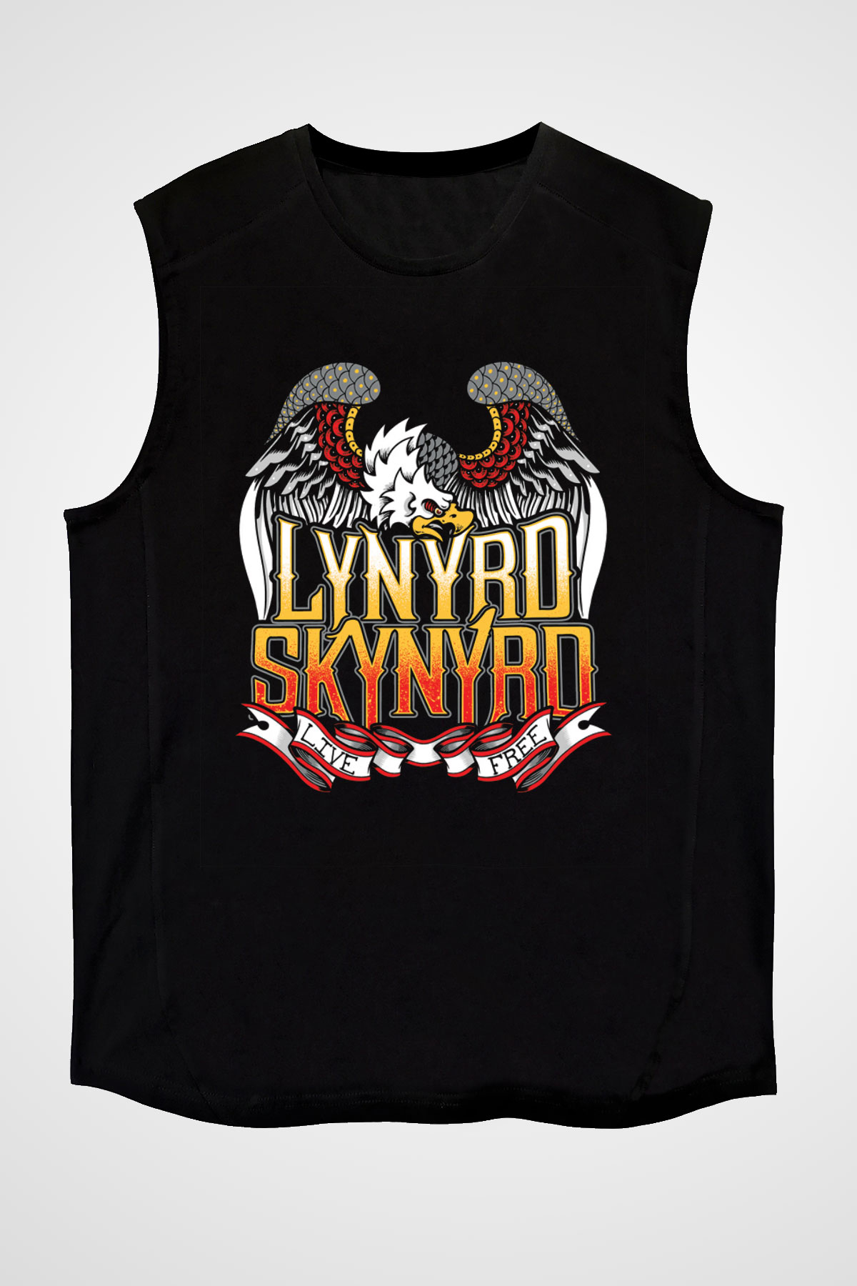 Lynyrd Skynyrd Siyah Unisex Kolsuz Tişört