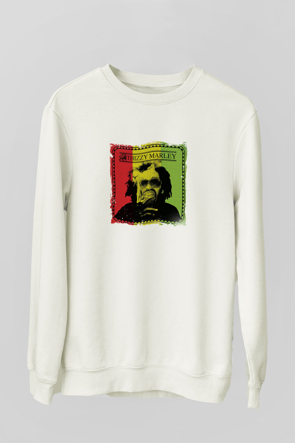Mac Dre Baskılı Unisex Beyaz Sweatshirt