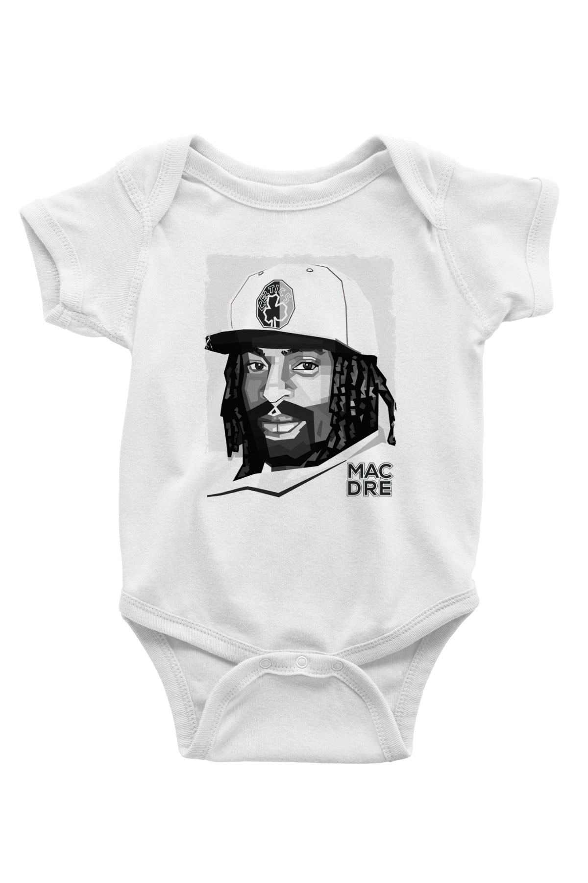 Mac Dre Beyaz Bebek Body - Zıbın