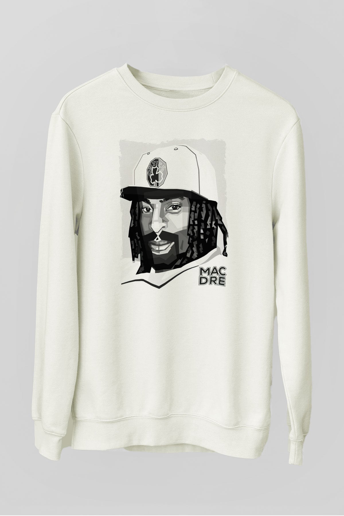 Mac Dre Beyaz Unisex Sweatshirt