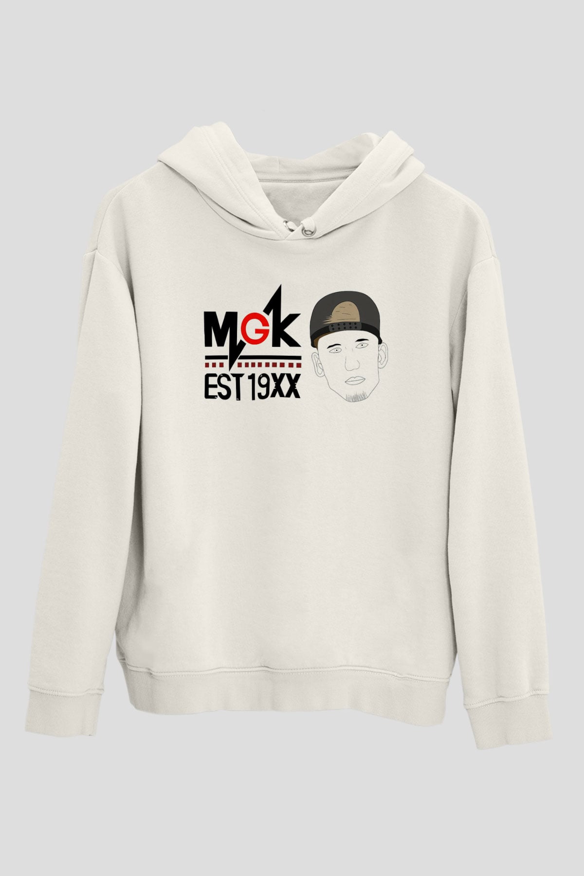 Machine Gun Kelly Beyaz Unisex Kapşonlu Sweatshirt