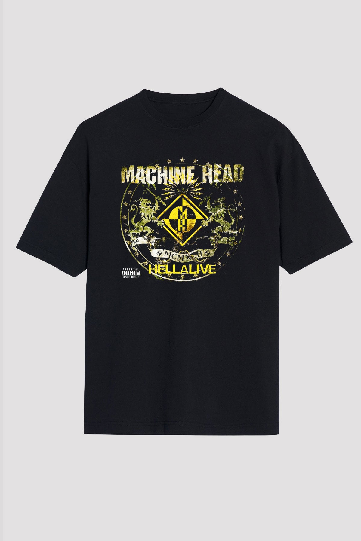 Machine Head Siyah Unisex Oversize Tişört T-Shirt