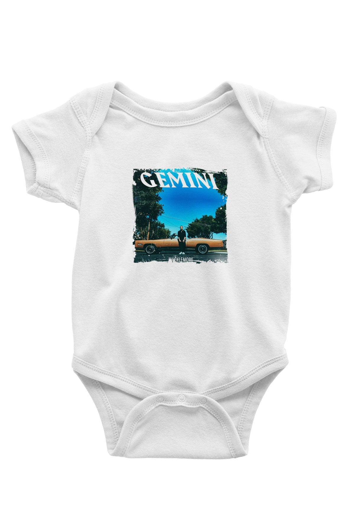 Macklemore Baskılı Unisex Beyaz Bebek Body - Zıbın