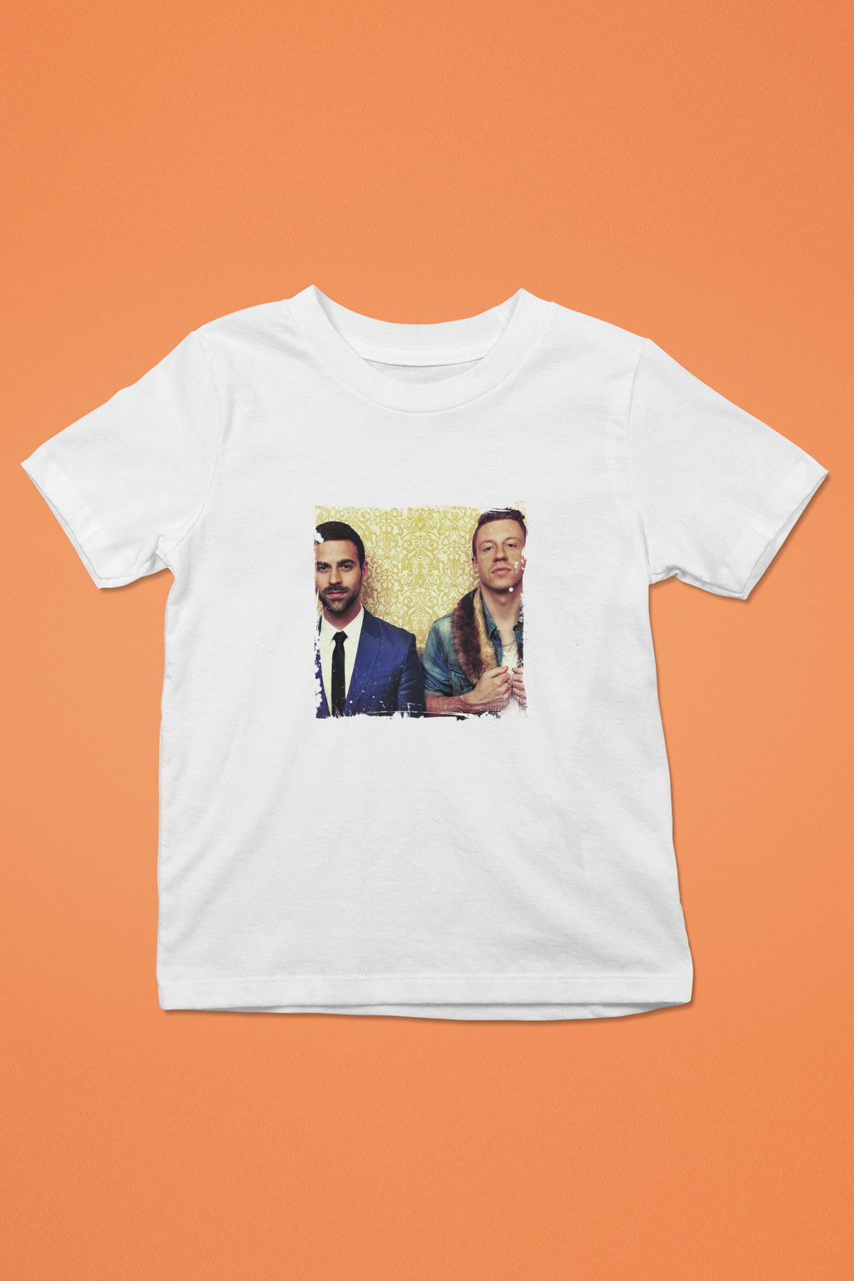 Macklemore Baskılı Unisex Beyaz Çocuk Tişört