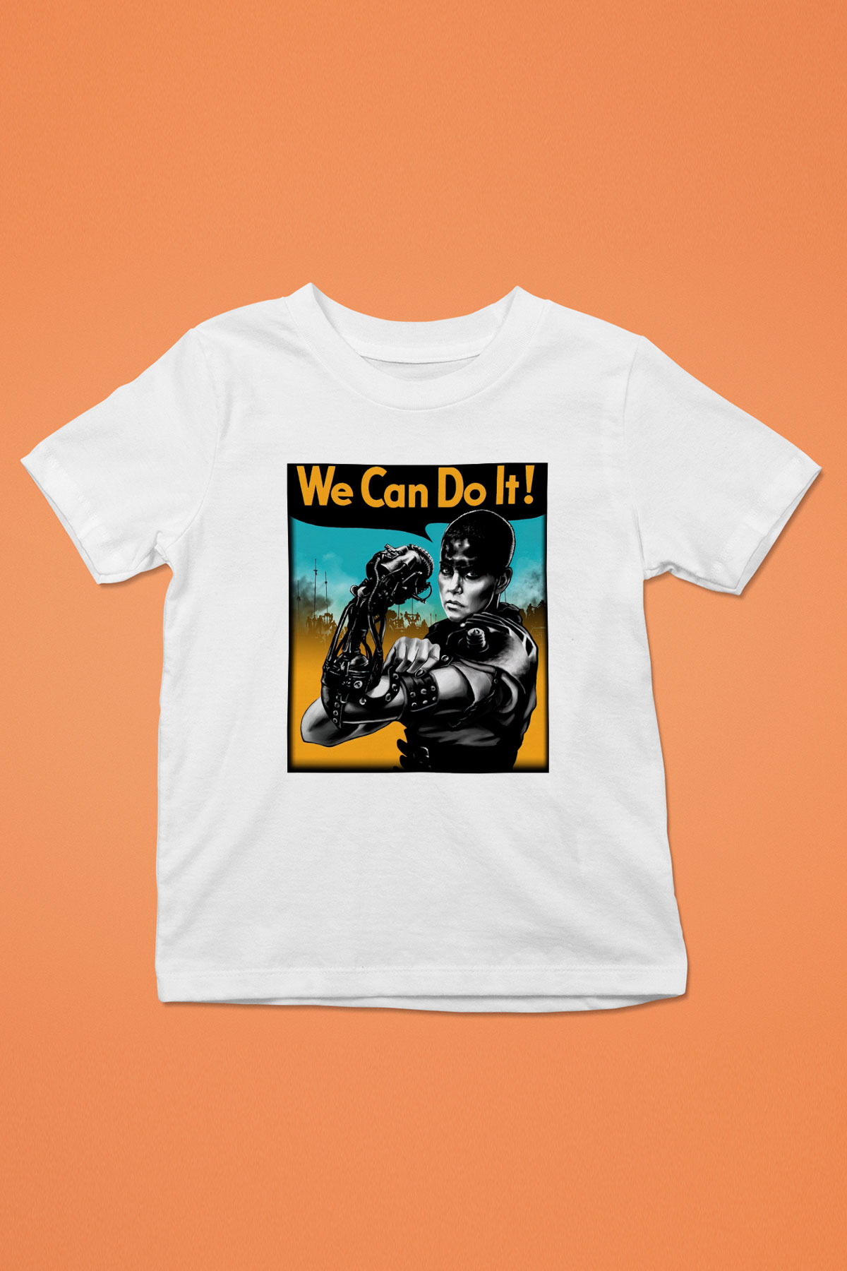 Mad Max Baskılı Beyaz Unisex Çocuk Tişört