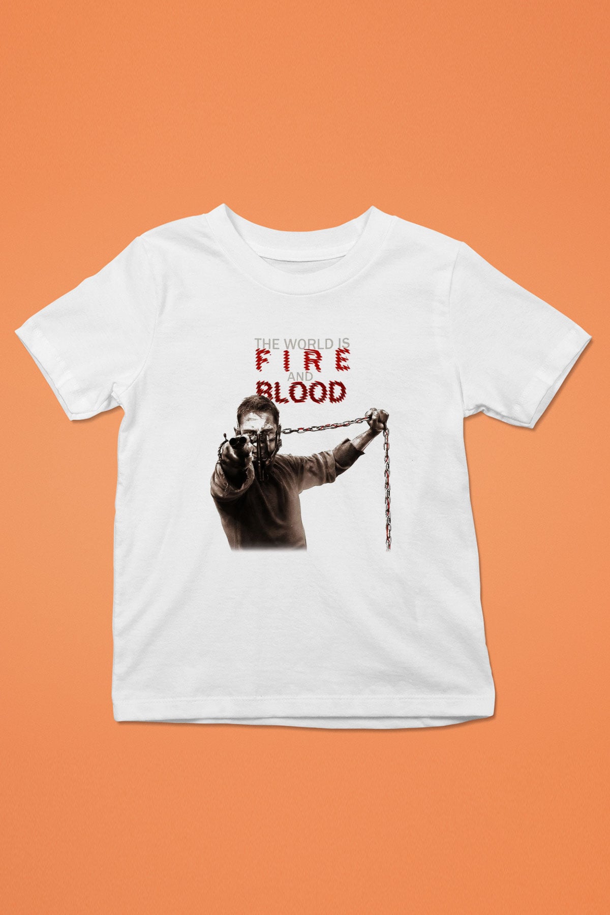 Mad Max Baskılı Beyaz Unisex Çocuk Tişört