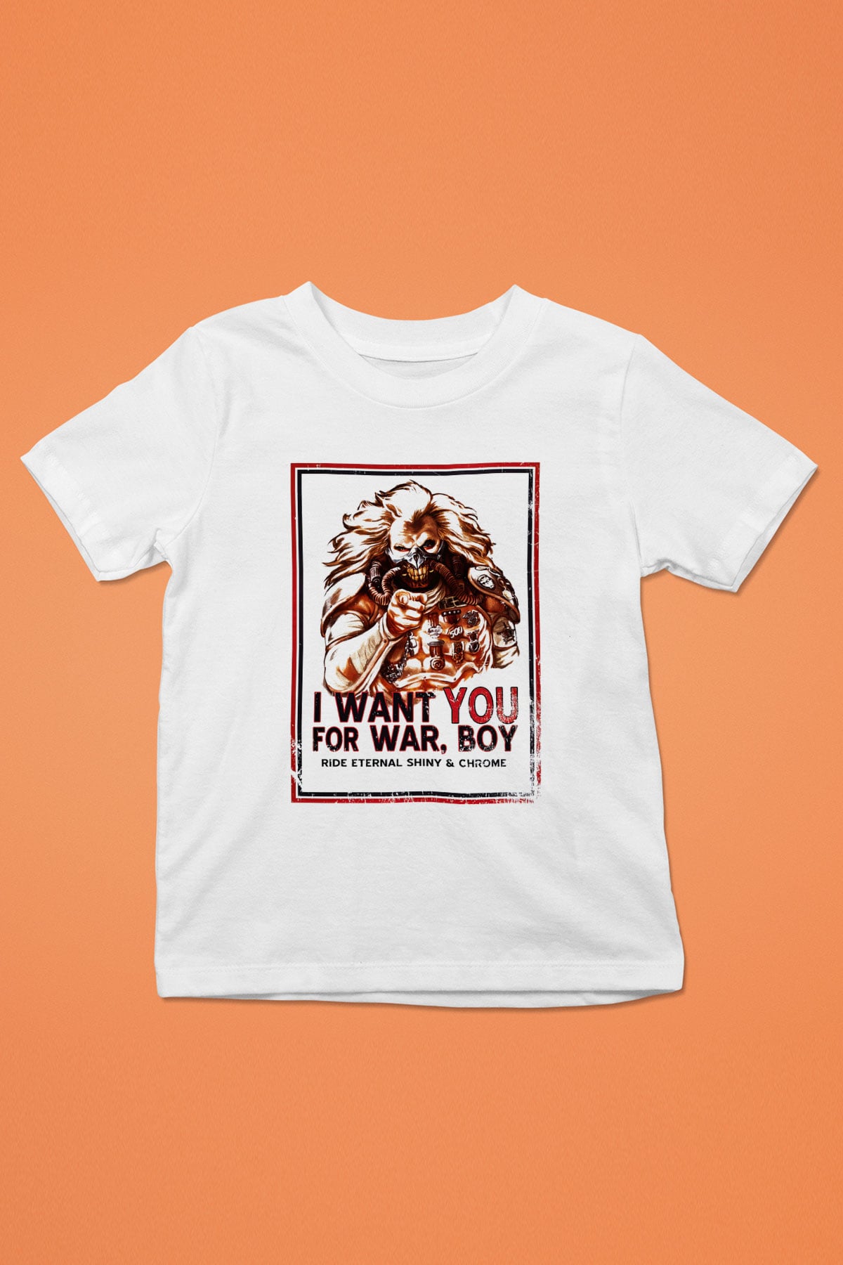 Mad Max Baskılı Beyaz Unisex Çocuk Tişört