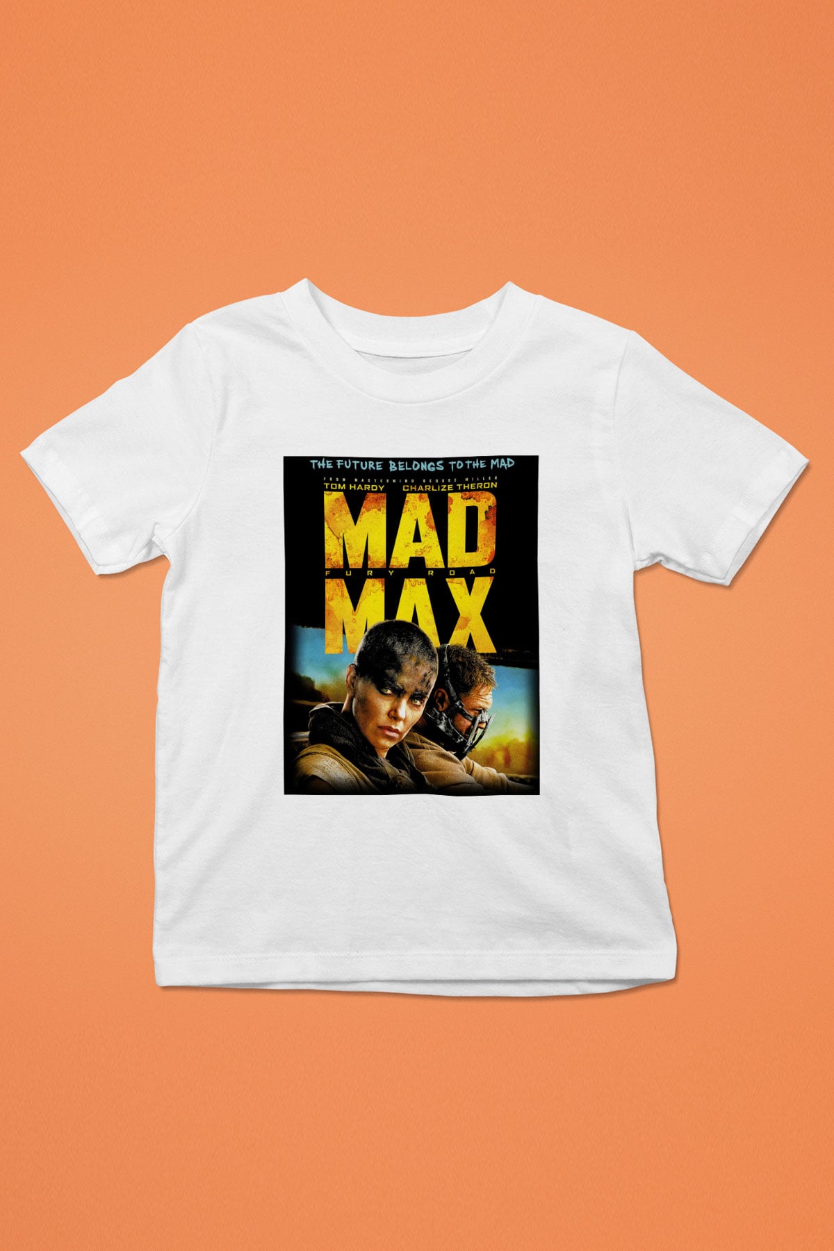 Mad Max Baskılı Beyaz Unisex Çocuk Tişört