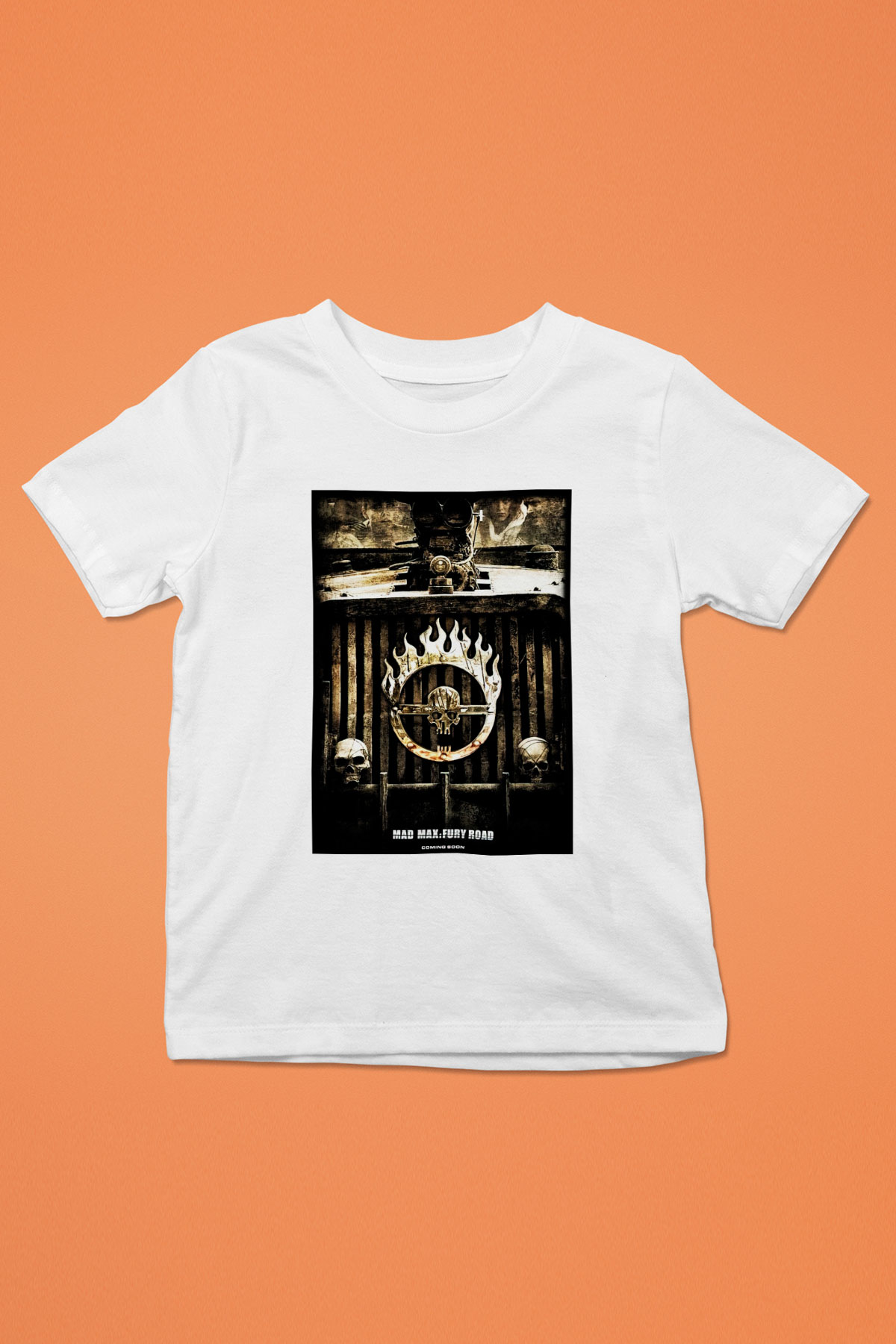 Mad Max Baskılı Beyaz Unisex Çocuk Tişört