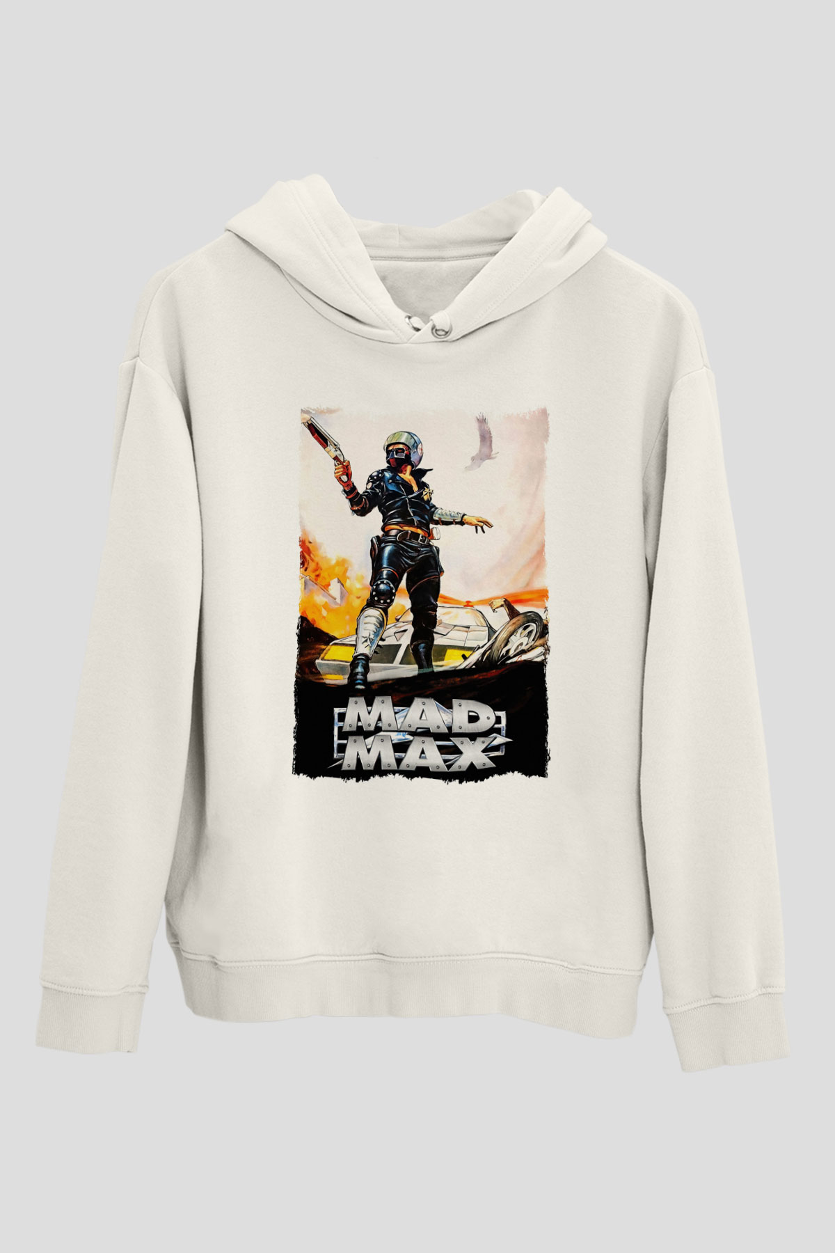Mad Max Beyaz Unisex Hoodie